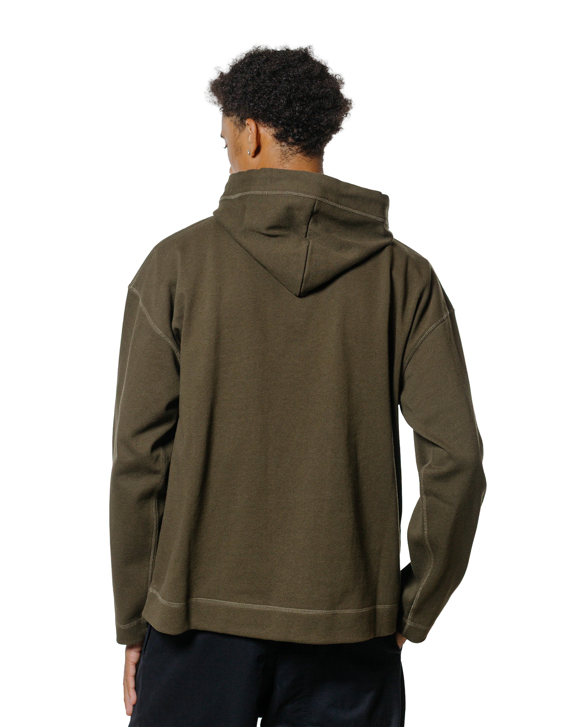 MHL Button Hoodie Open End Jersey Seaweed - Image 3