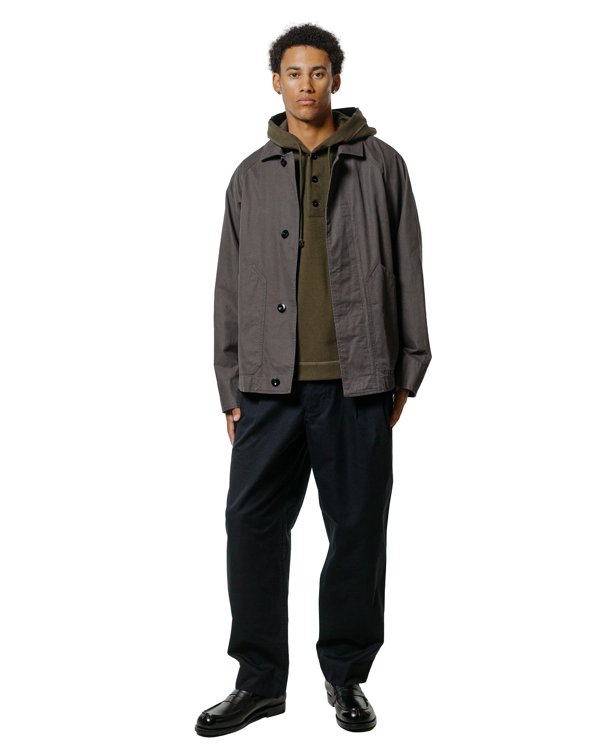 MHL Button Hoodie Open End Jersey Seaweed - Image 4