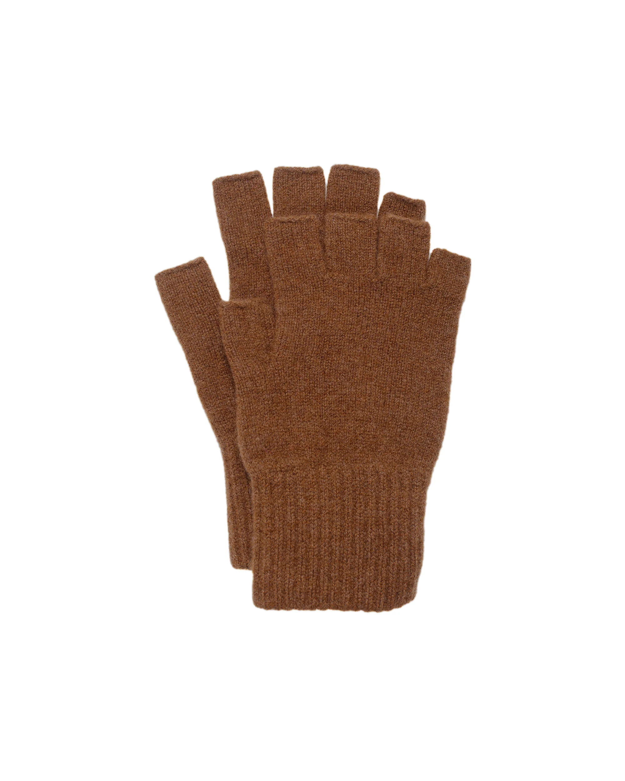 MHL Cut Off Glove Lambswool Conker