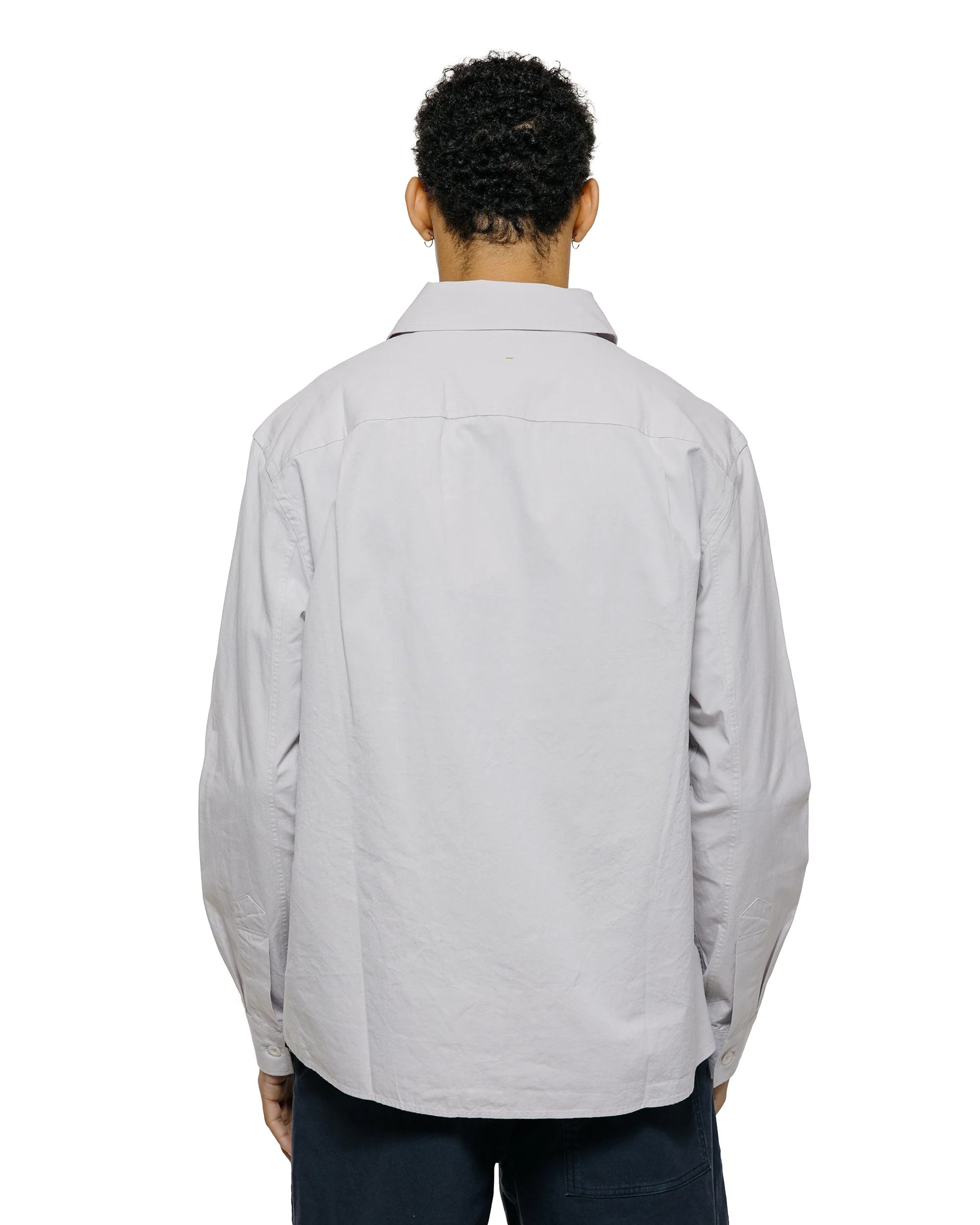 MHL Overall Shirt Plainweave Cotton Canvas Pebble - Image 3