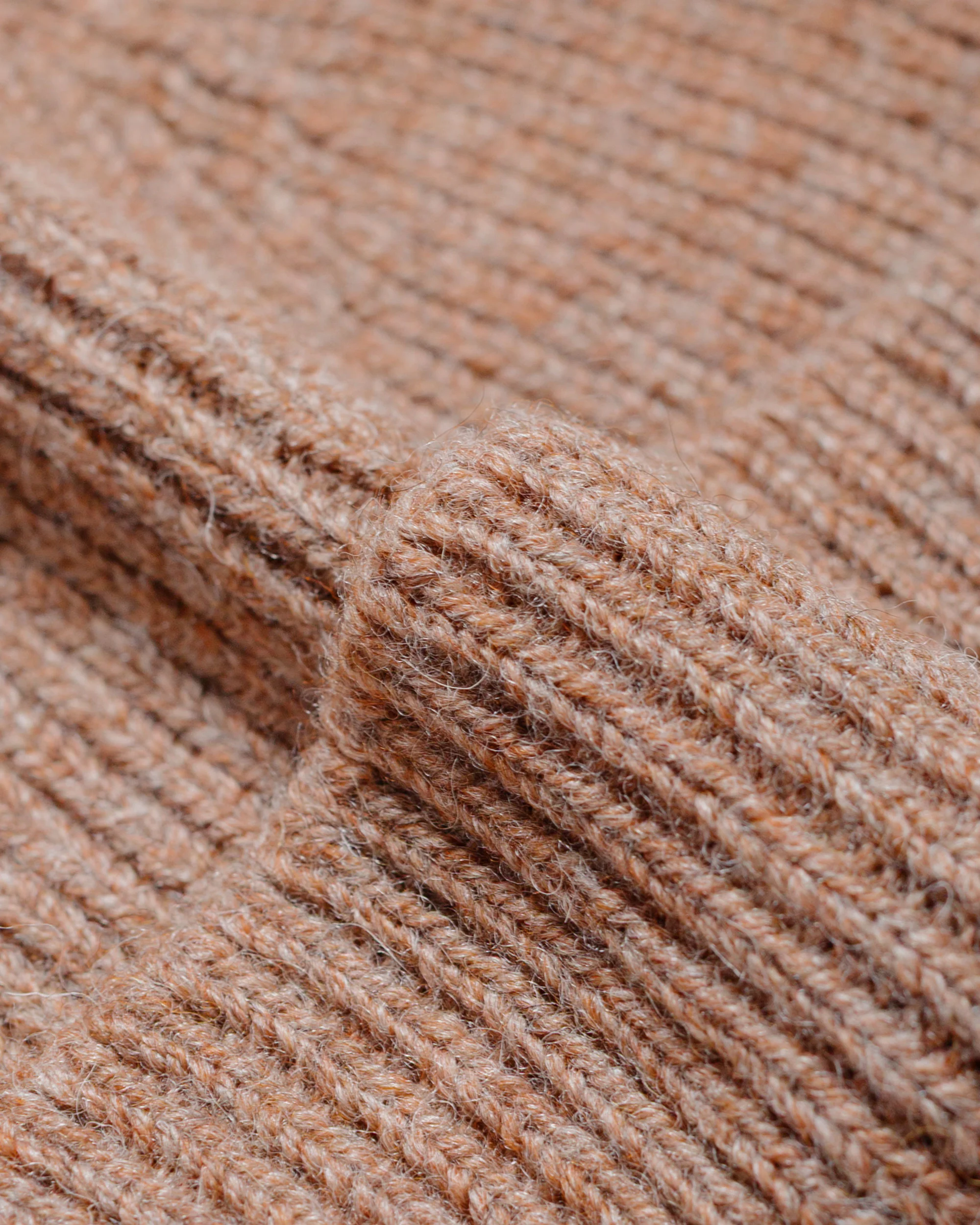 MHL Simple Ribbed Beanie British Wool Mineral - Image 2