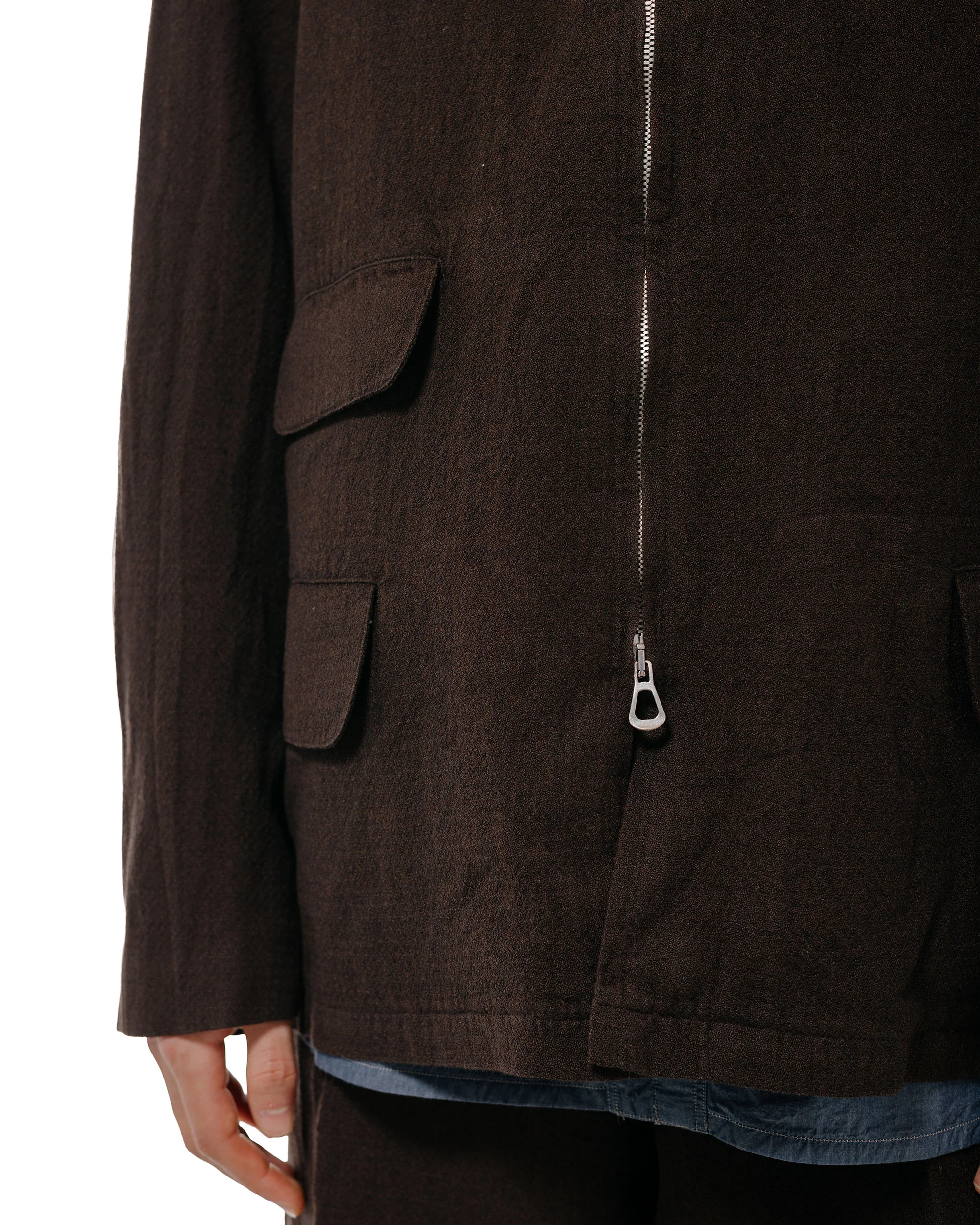 MotivMfg Bergman Mac Jacket Wool Linen Crepe/Espresso - Image 3