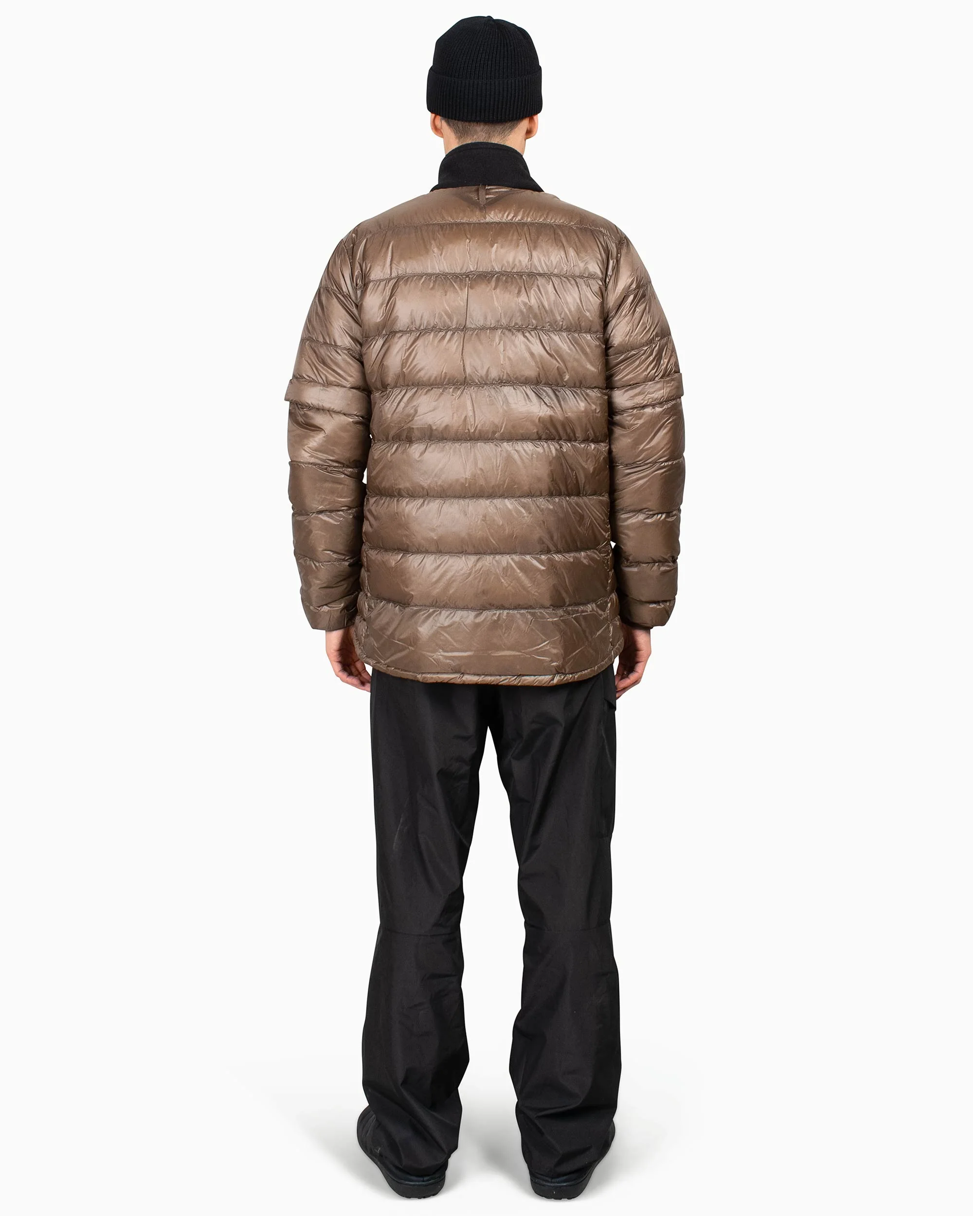 Nanga Inner Down Cardigan Detachable Sleeve Mocha - Image 3