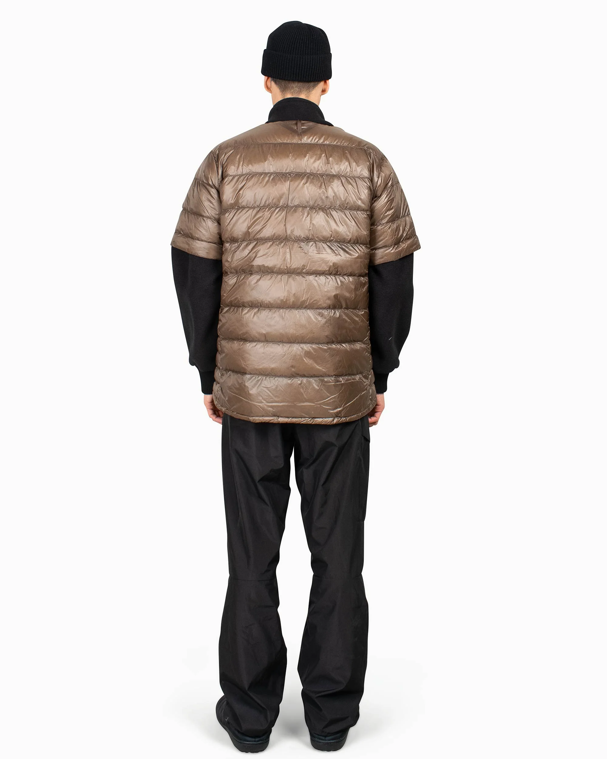 Nanga Inner Down Cardigan Detachable Sleeve Mocha - Image 7