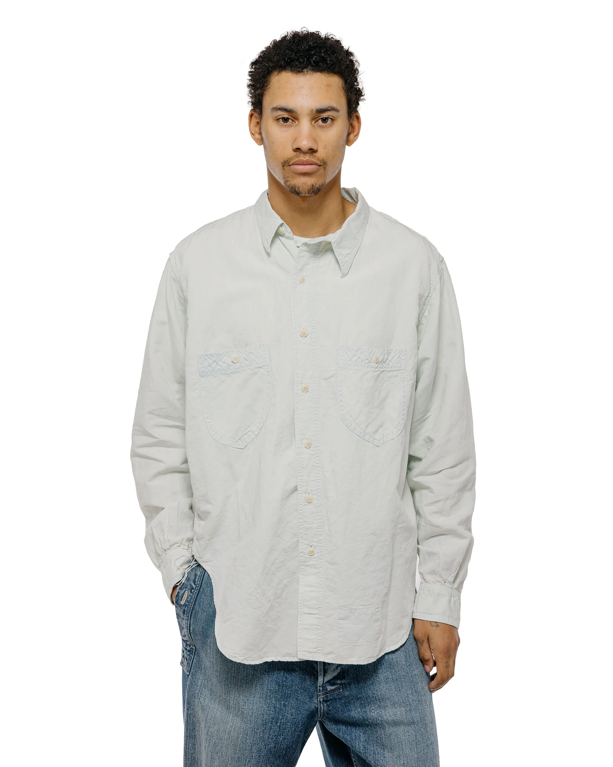 NICENESS Elmes Articulated Shirt Ice Blue - Image 2