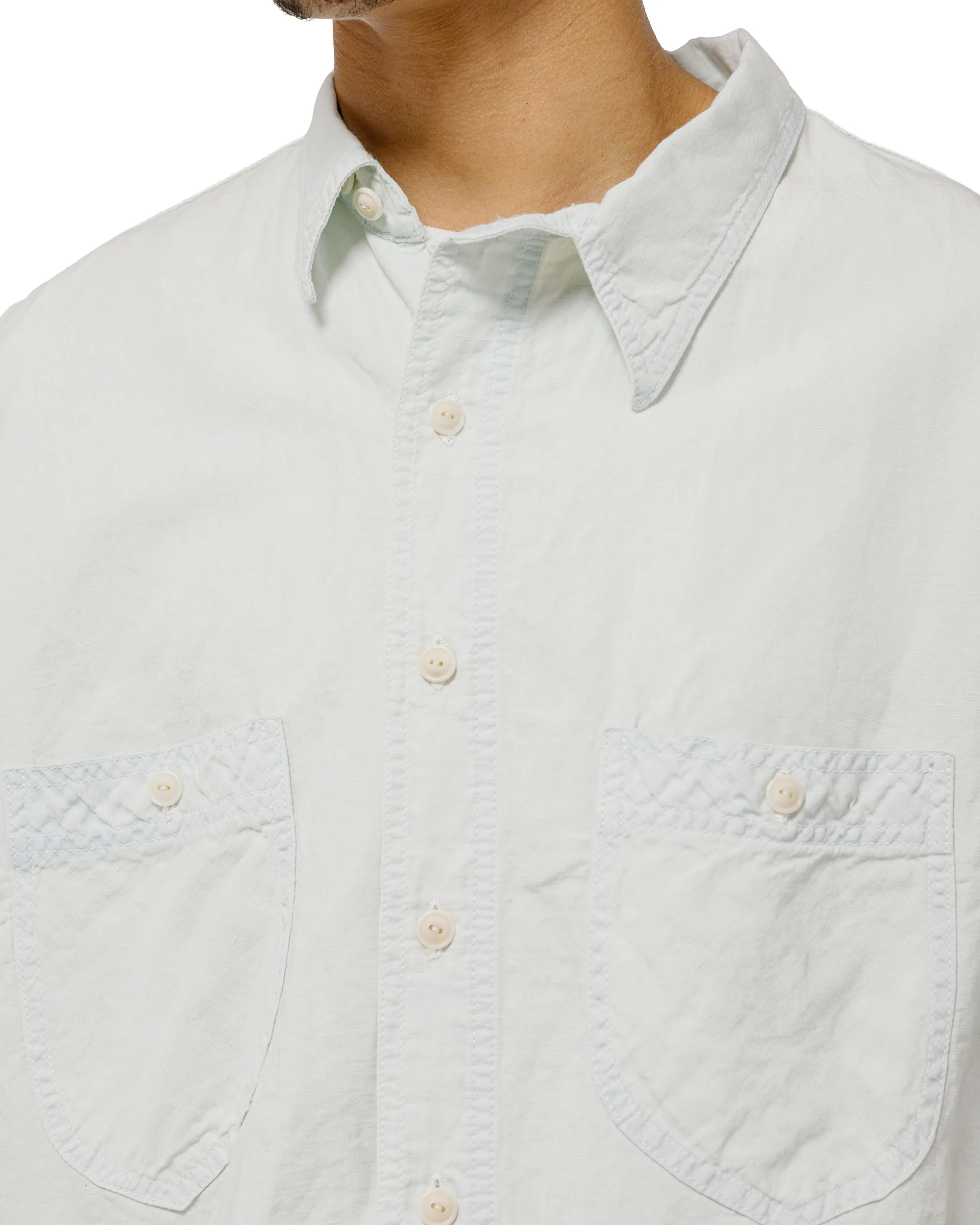 NICENESS Elmes Articulated Shirt Ice Blue - Image 3