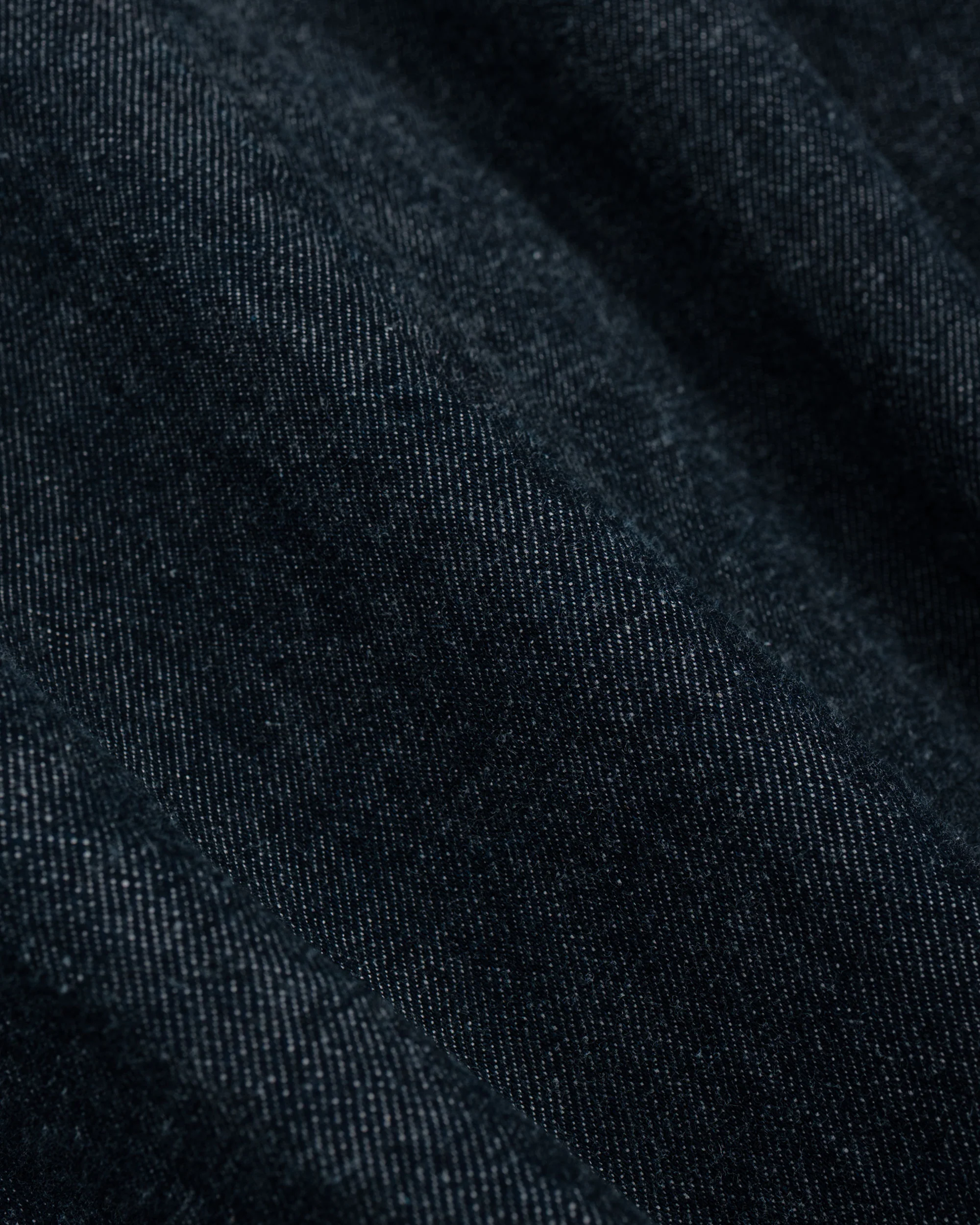NICENESS Thornhill Raw Denim Tracker Jacket Indigo - Image 7
