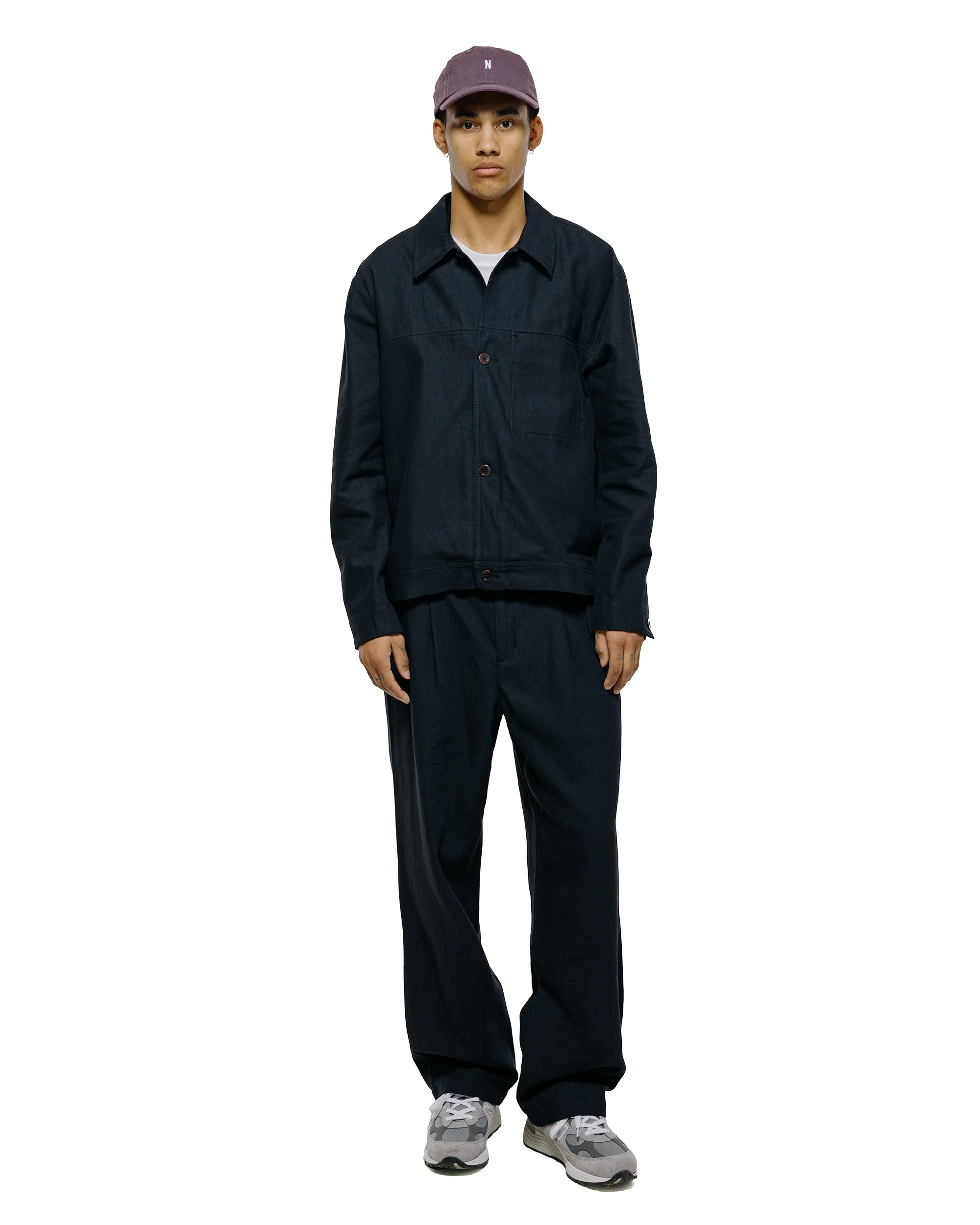 Norse Projects Arresskov Cotton Linen Twill Overshirt Dark Navy - Image 4