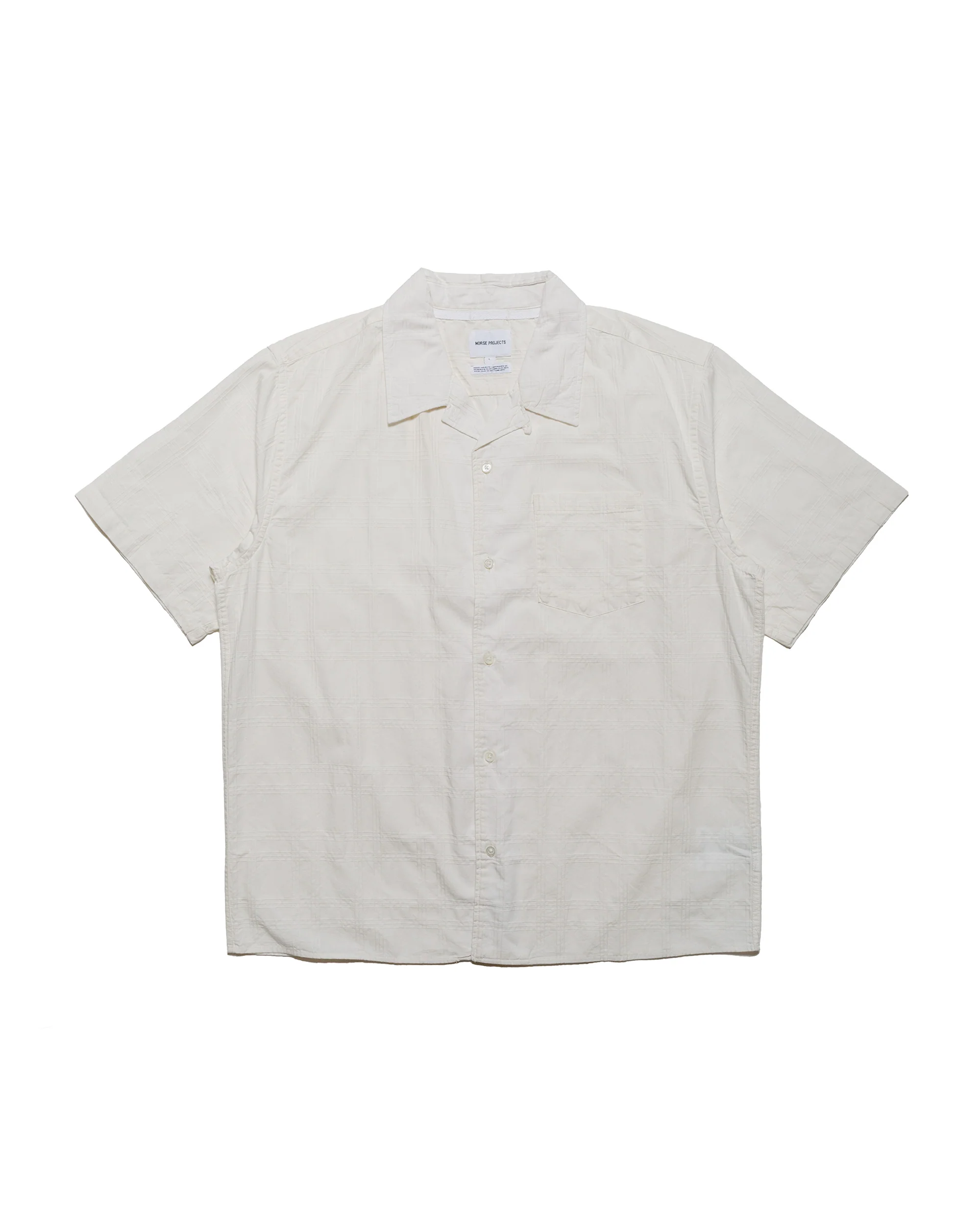 Norse Projects Carsten Relaxed Dobby Check Shirt Ecru