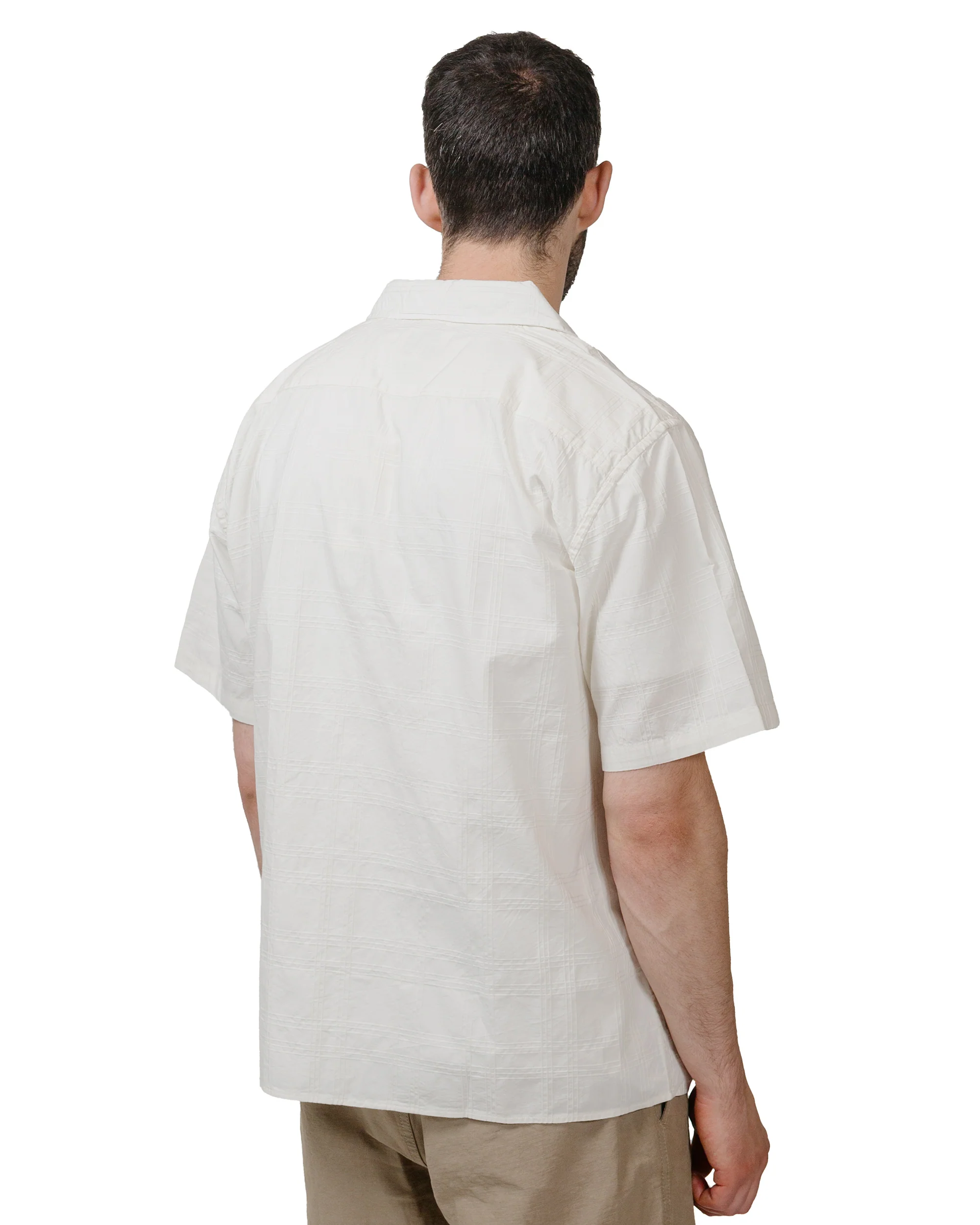 Norse Projects Carsten Relaxed Dobby Check Shirt Ecru - Image 3