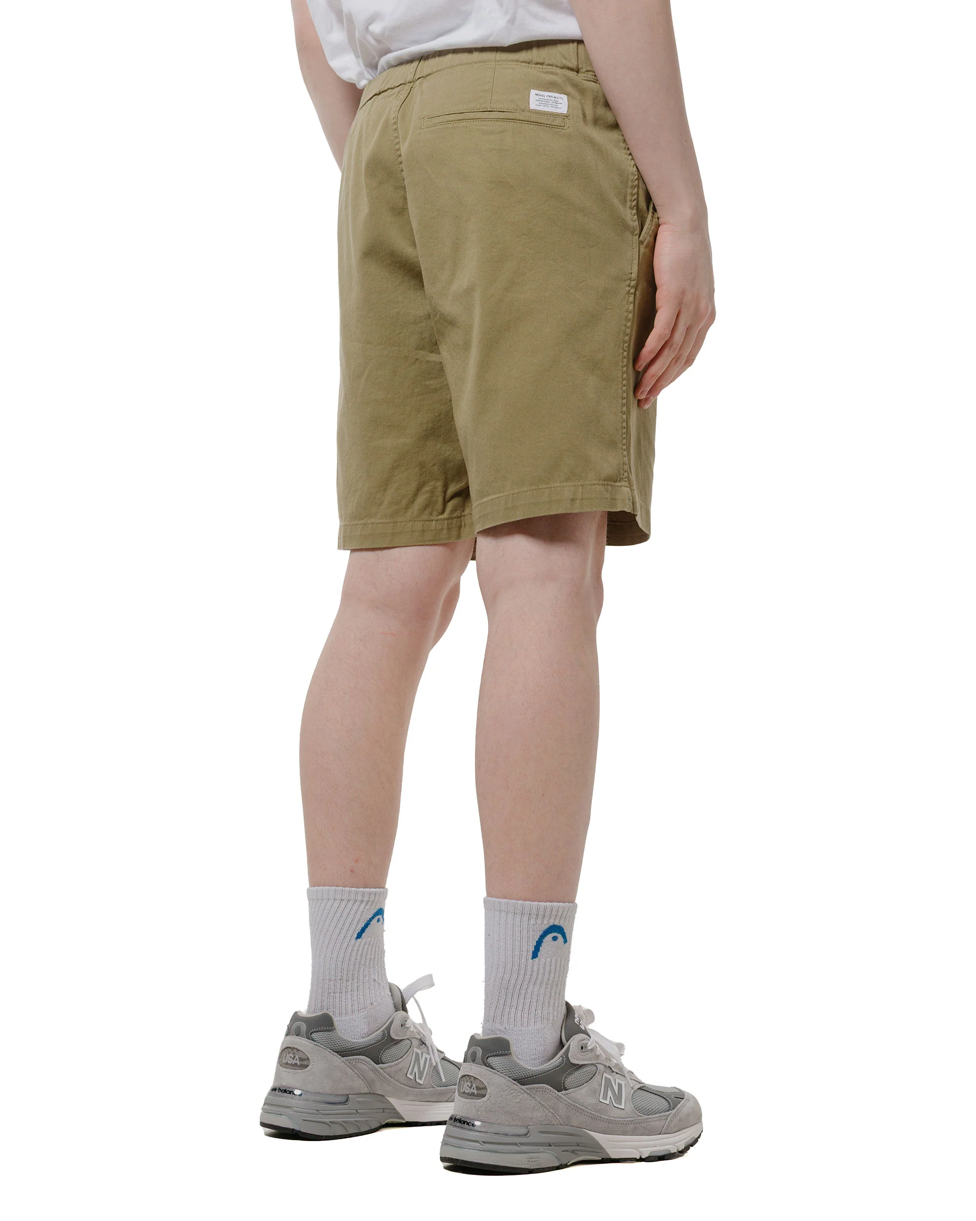 Norse Projects Ezra Stretch Twill Shorts Moss Green - Image 3