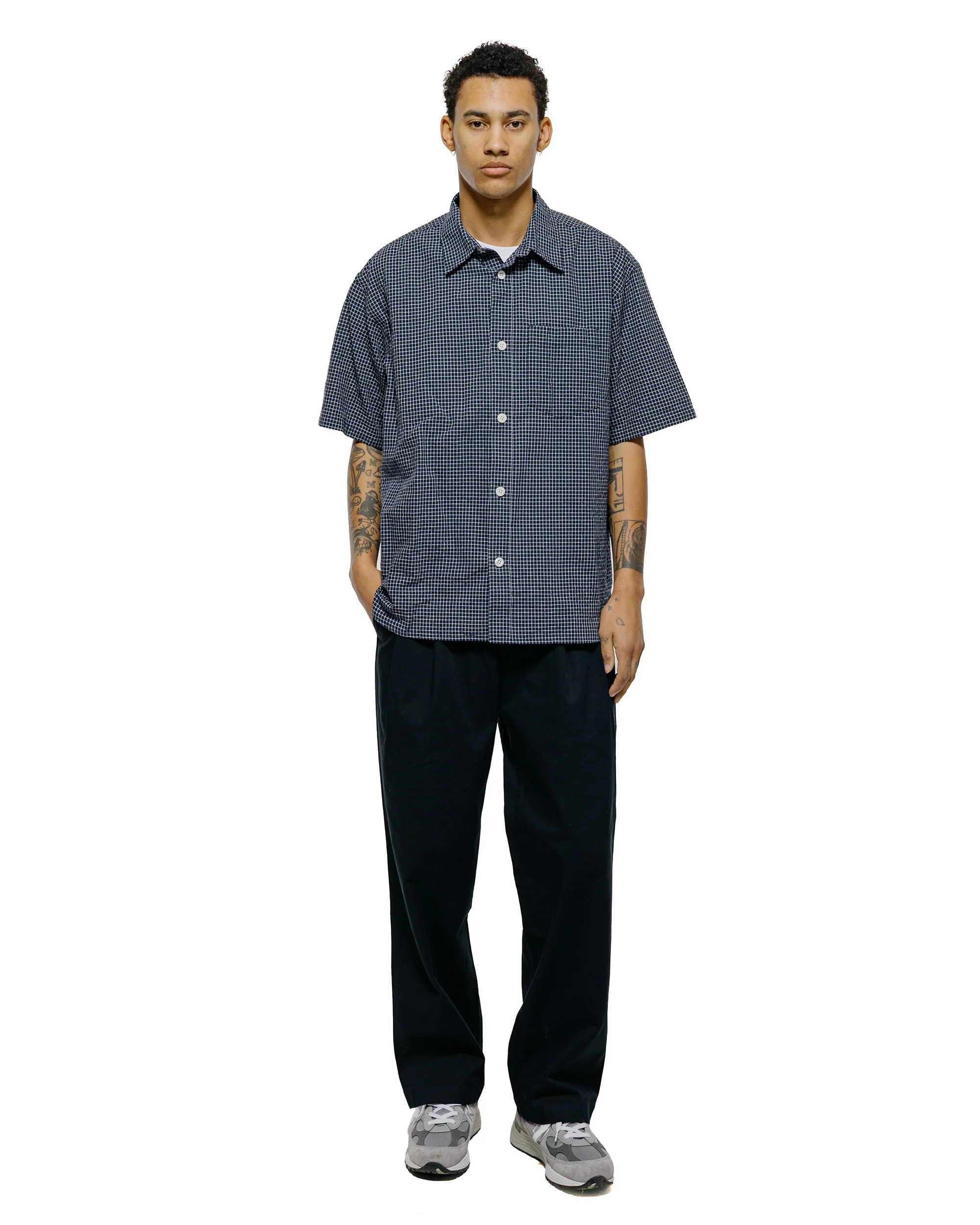 Norse Projects Hestur Relaxed Twill Pleated Trouser Black - Image 4