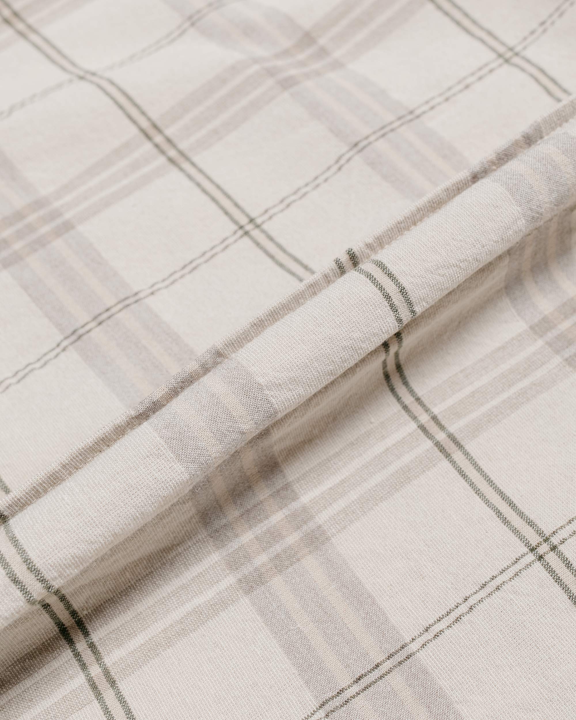 Norse Projects Ivan Relaxed Textured Check SS Shirt Oatmeal - Image 5