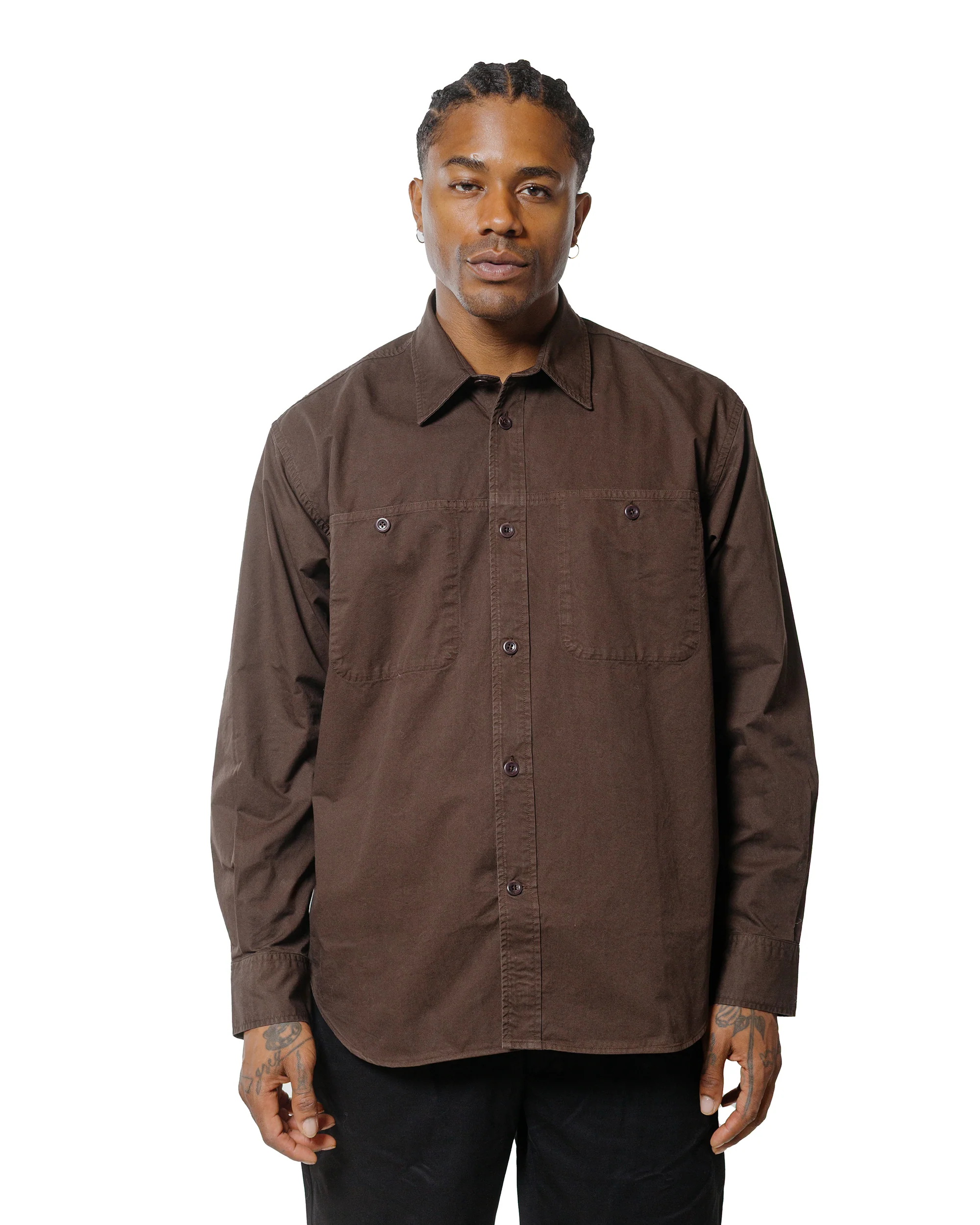 Norse Projects Julius Mineral Dyed Overshirt Shirt Espresso - Image 2