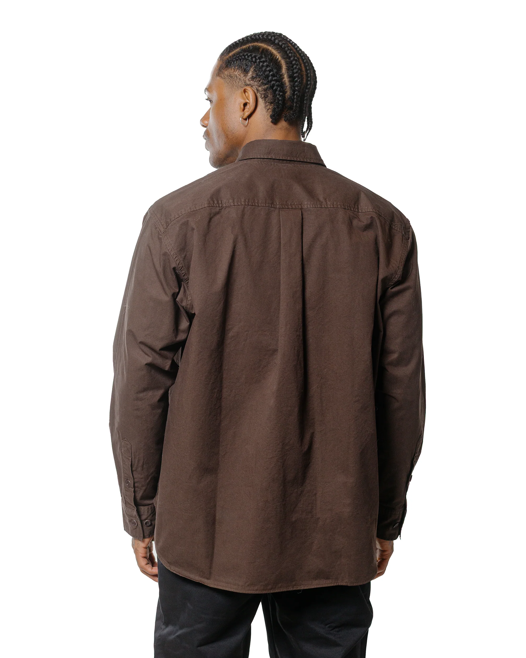 Norse Projects Julius Mineral Dyed Overshirt Shirt Espresso - Image 3