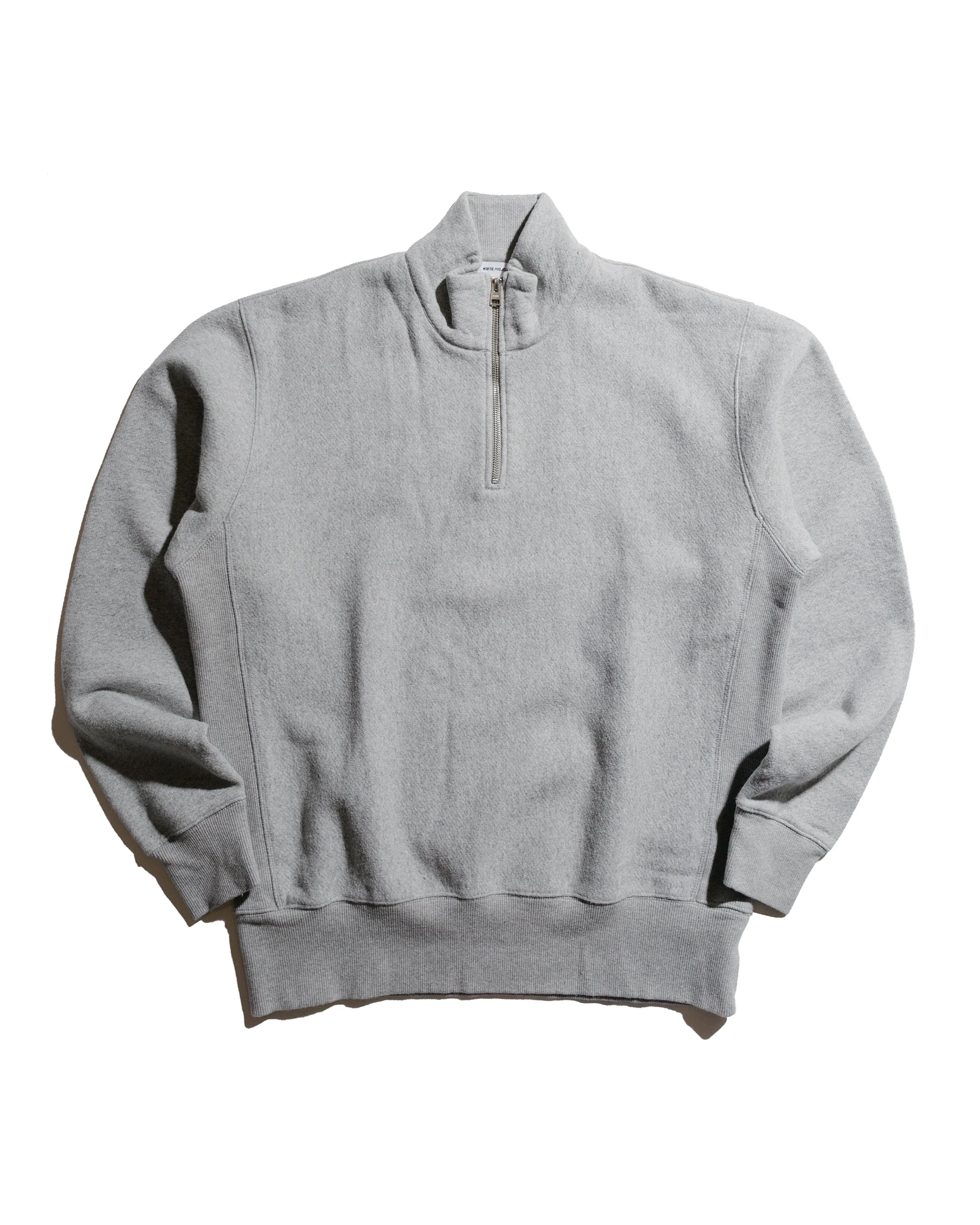 Norse Projects Ketel Relaxed Cotton Wool Half Zip Sweatshirt Grey Melange
