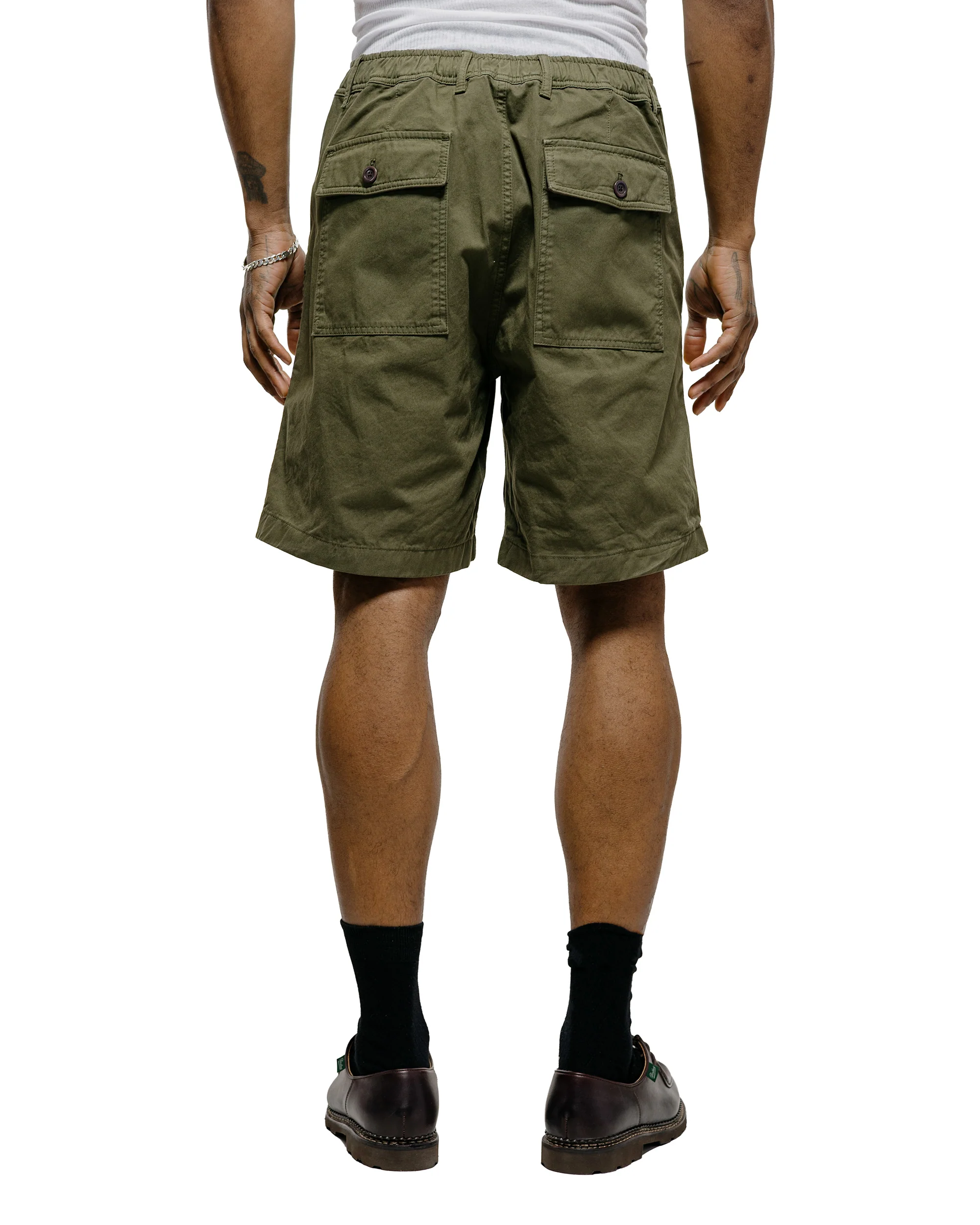 Norse Projects Kvitfjell Relaxed Cotton Twill Short Olive Night - Image 3