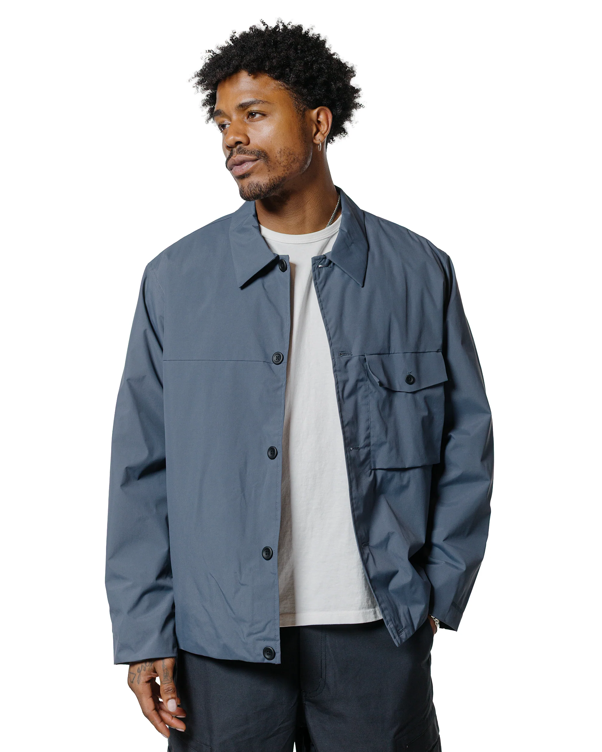 Norse Projects Marcus Windstopper Overshirt Graphite - Image 2