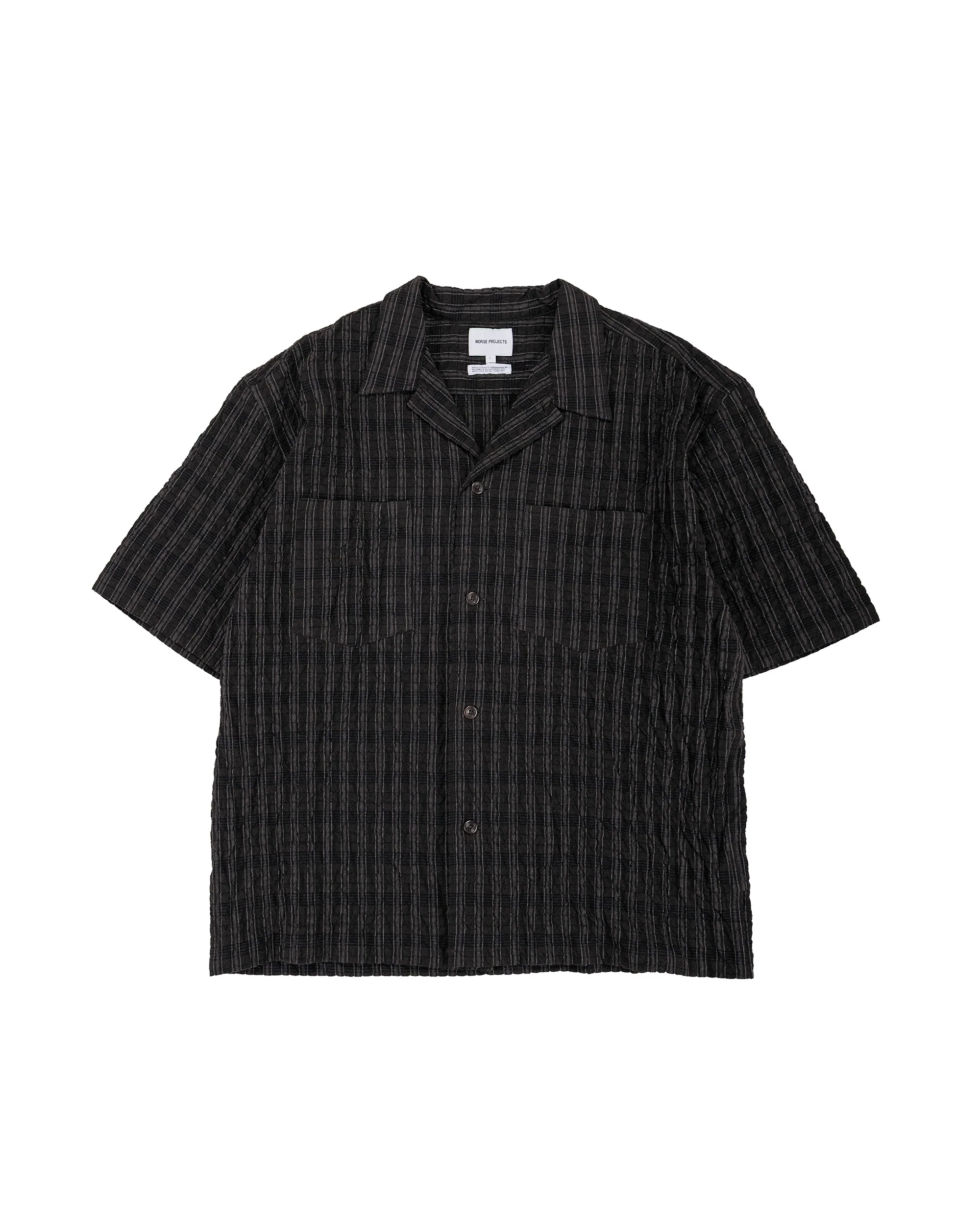 Norse Projects Mols Check SS Camp Shirt Delicioso Brown