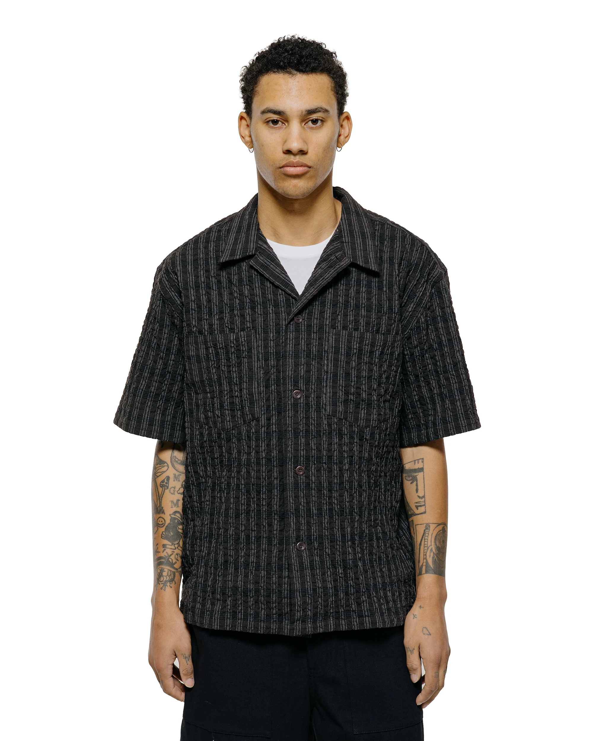 Norse Projects Mols Check SS Camp Shirt Delicioso Brown - Image 2