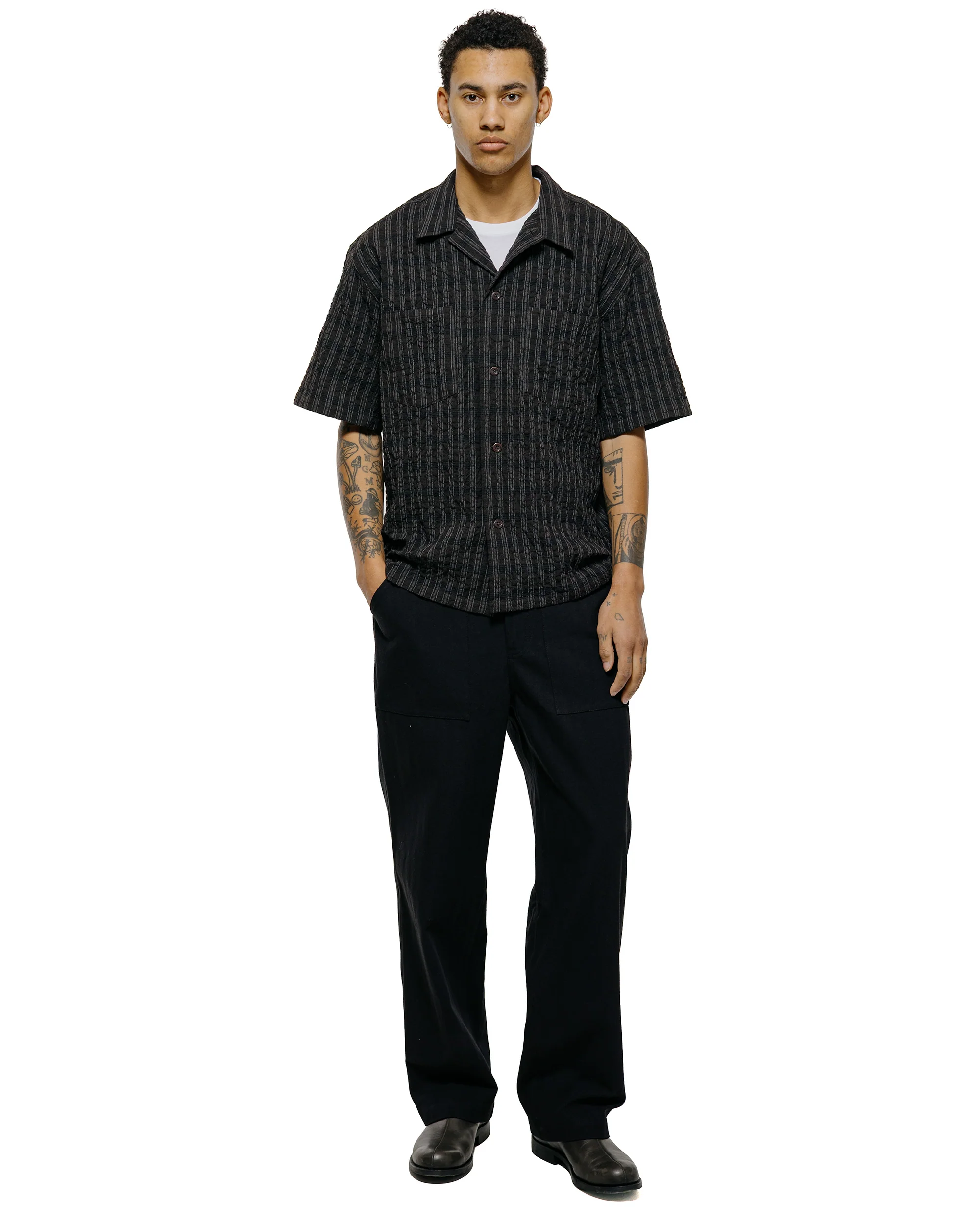 Norse Projects Mols Check SS Camp Shirt Delicioso Brown - Image 4