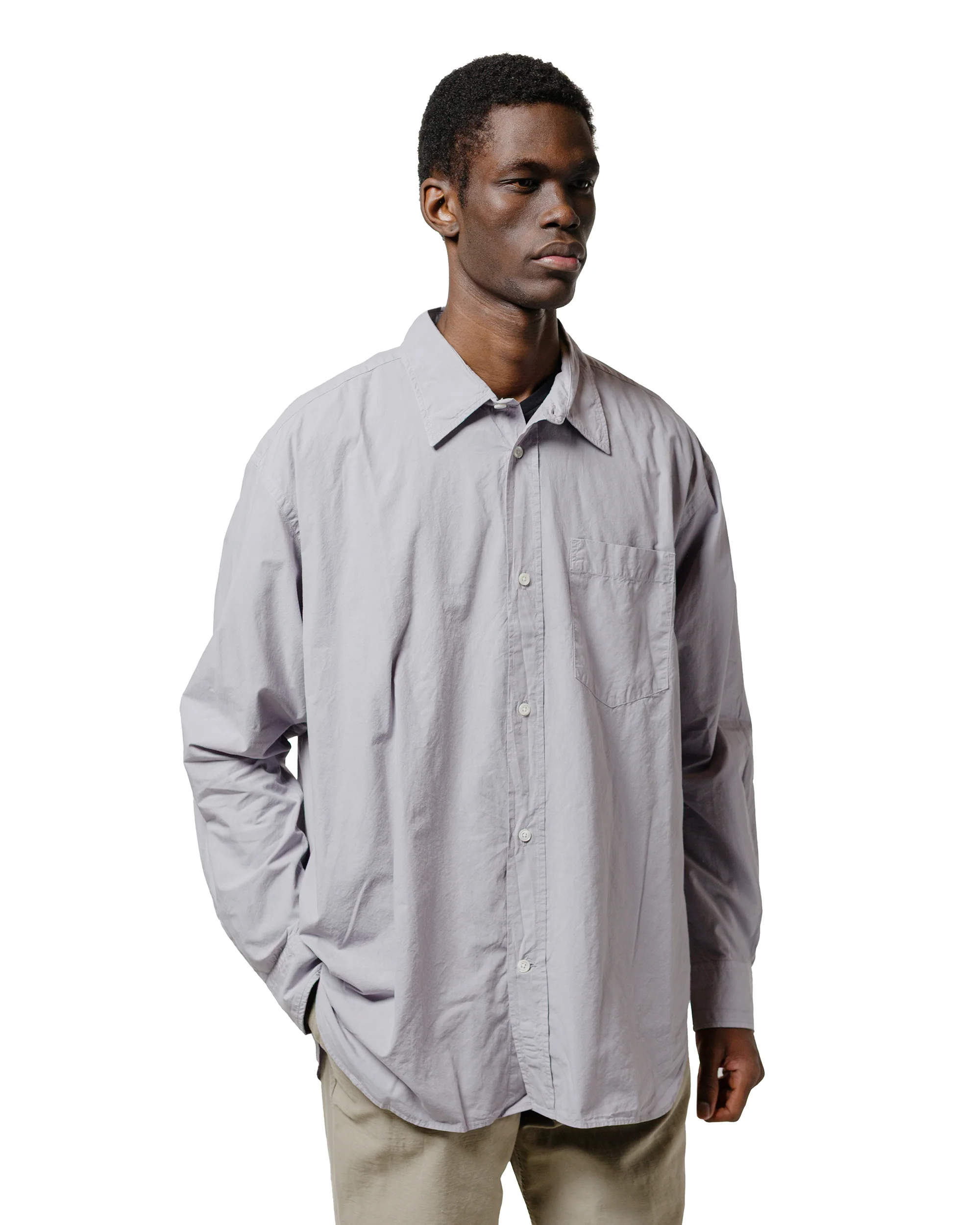 Norse Projects Ole Cotton Tencel Shirt Crocus Purple - Image 2