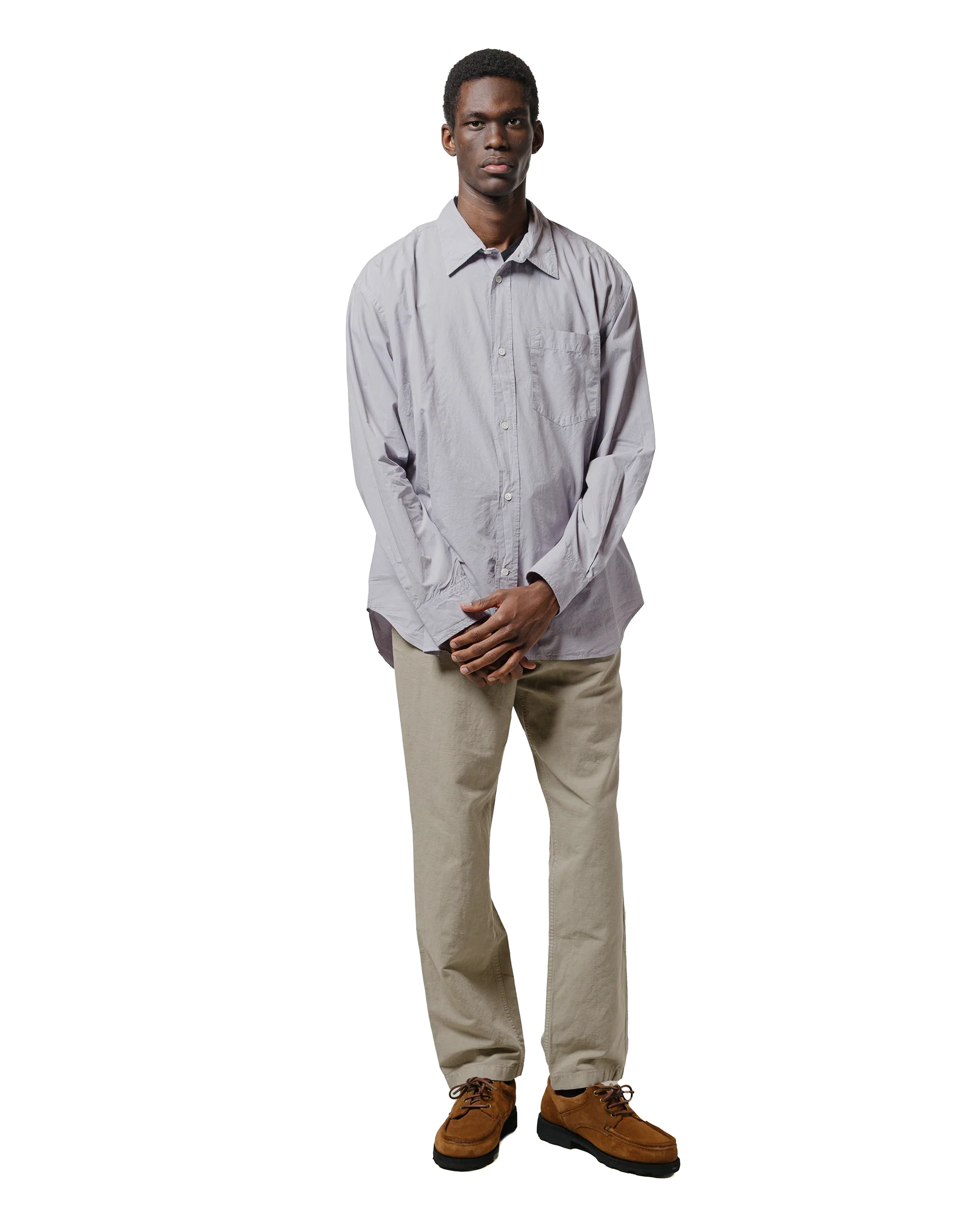 Norse Projects Ole Cotton Tencel Shirt Crocus Purple - Image 4