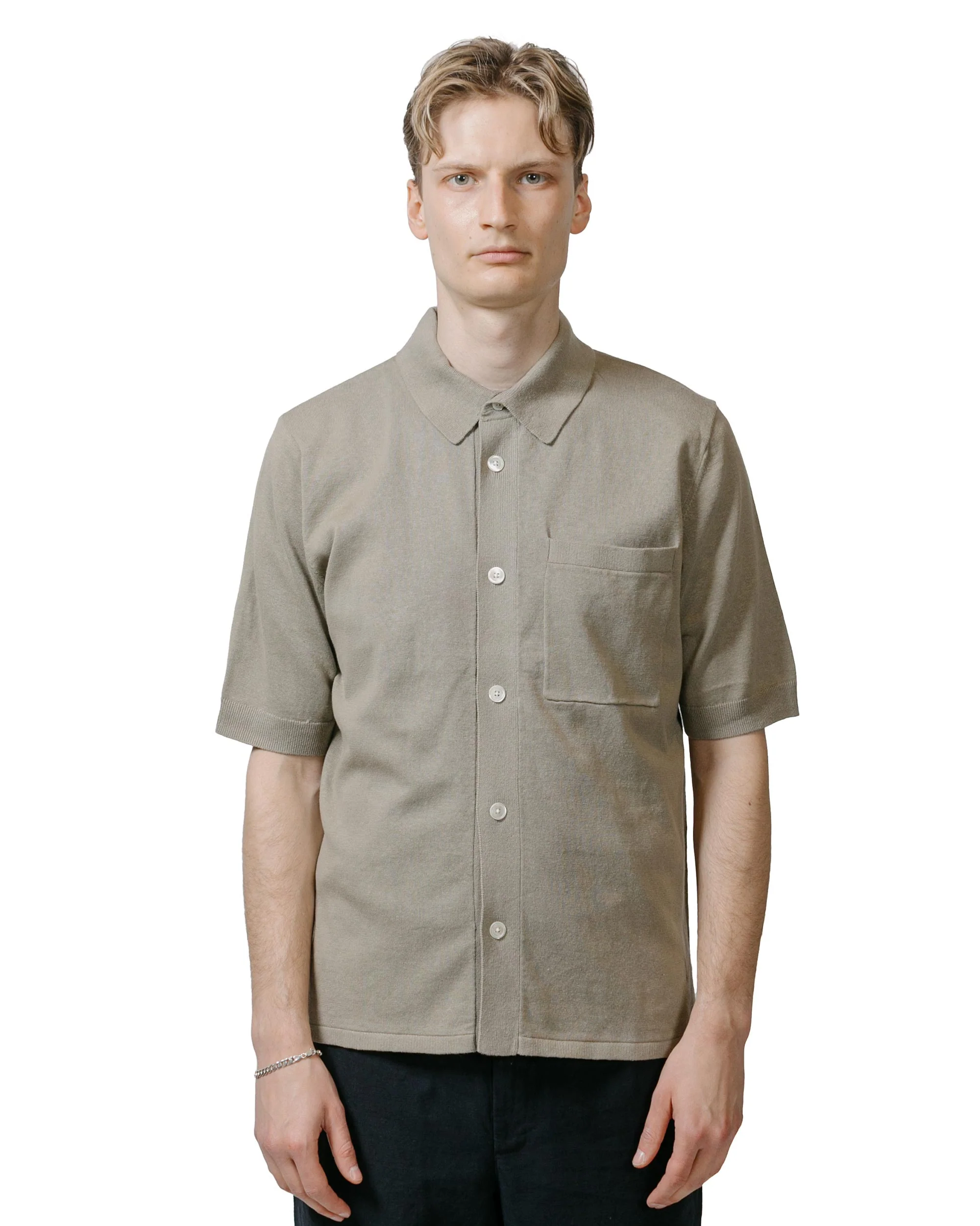 Norse Projects Rollo Cotton Linen SS Shirt Clay - Image 2