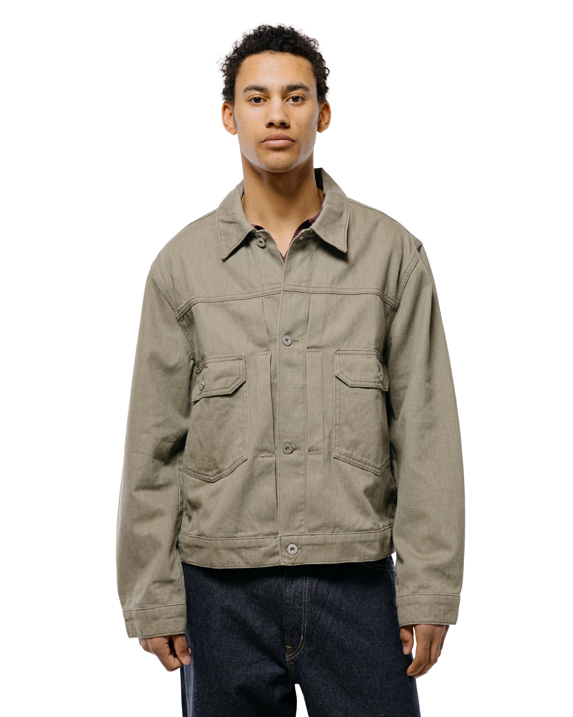 Norse Projects Storadal Resist Dyed Twill Type II Jacket Vetiver - Image 2