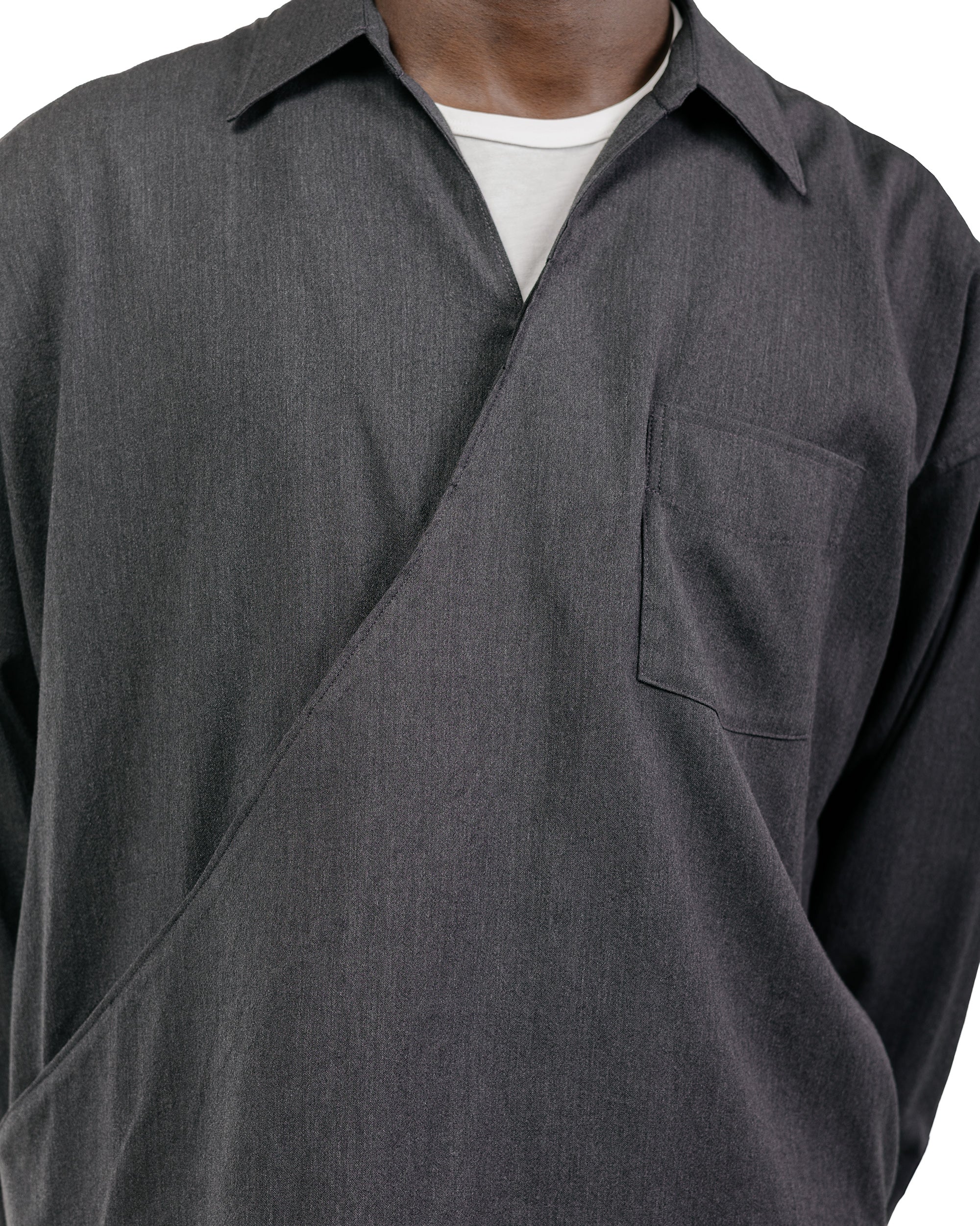 Old Joe Asymmetry Front Tunic Shirts (Long-Sleeve) Graphite - Image 3
