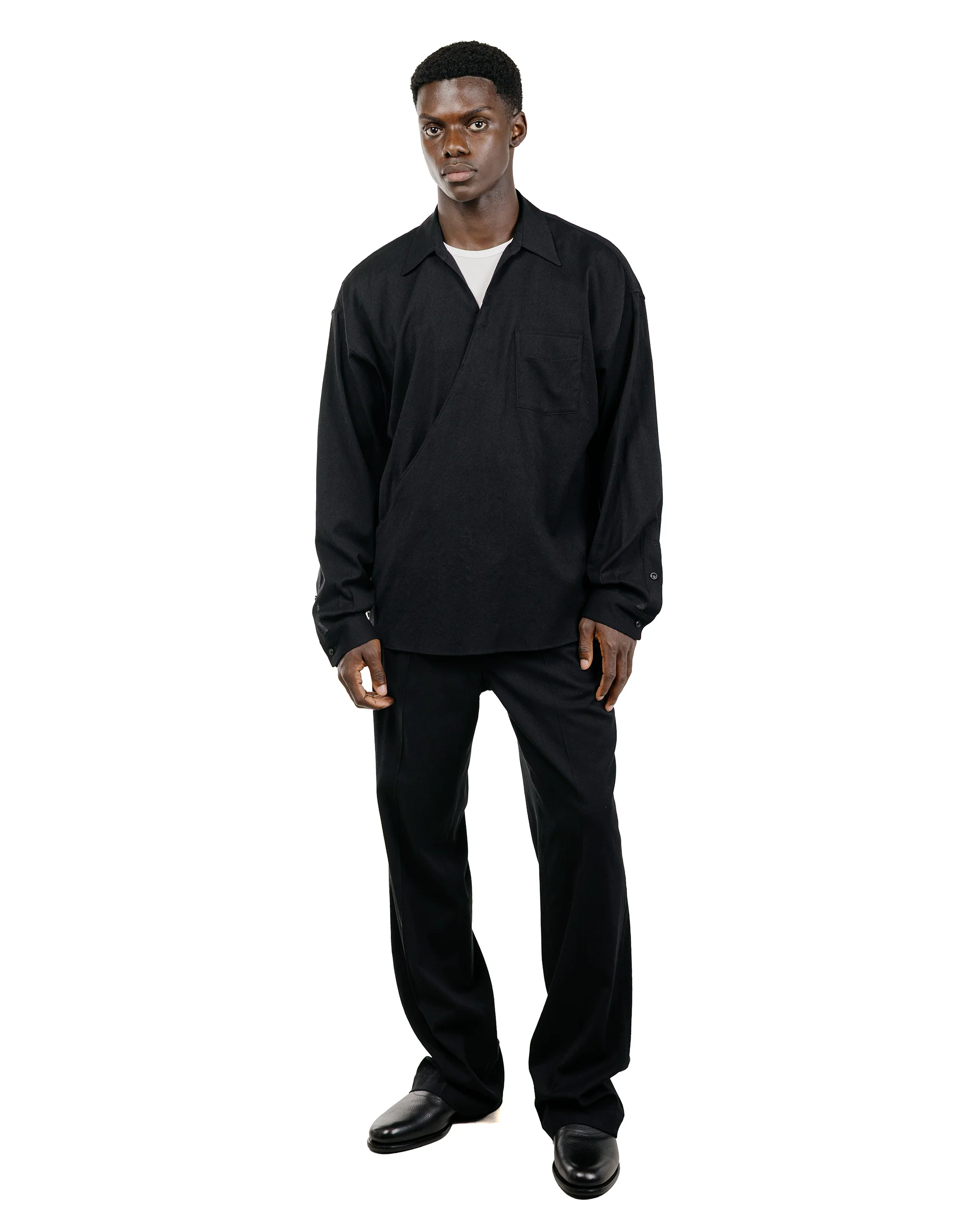 Old Joe Asymmetry Front Tunic Shirts (Long-Sleeve) Onyx - Image 5