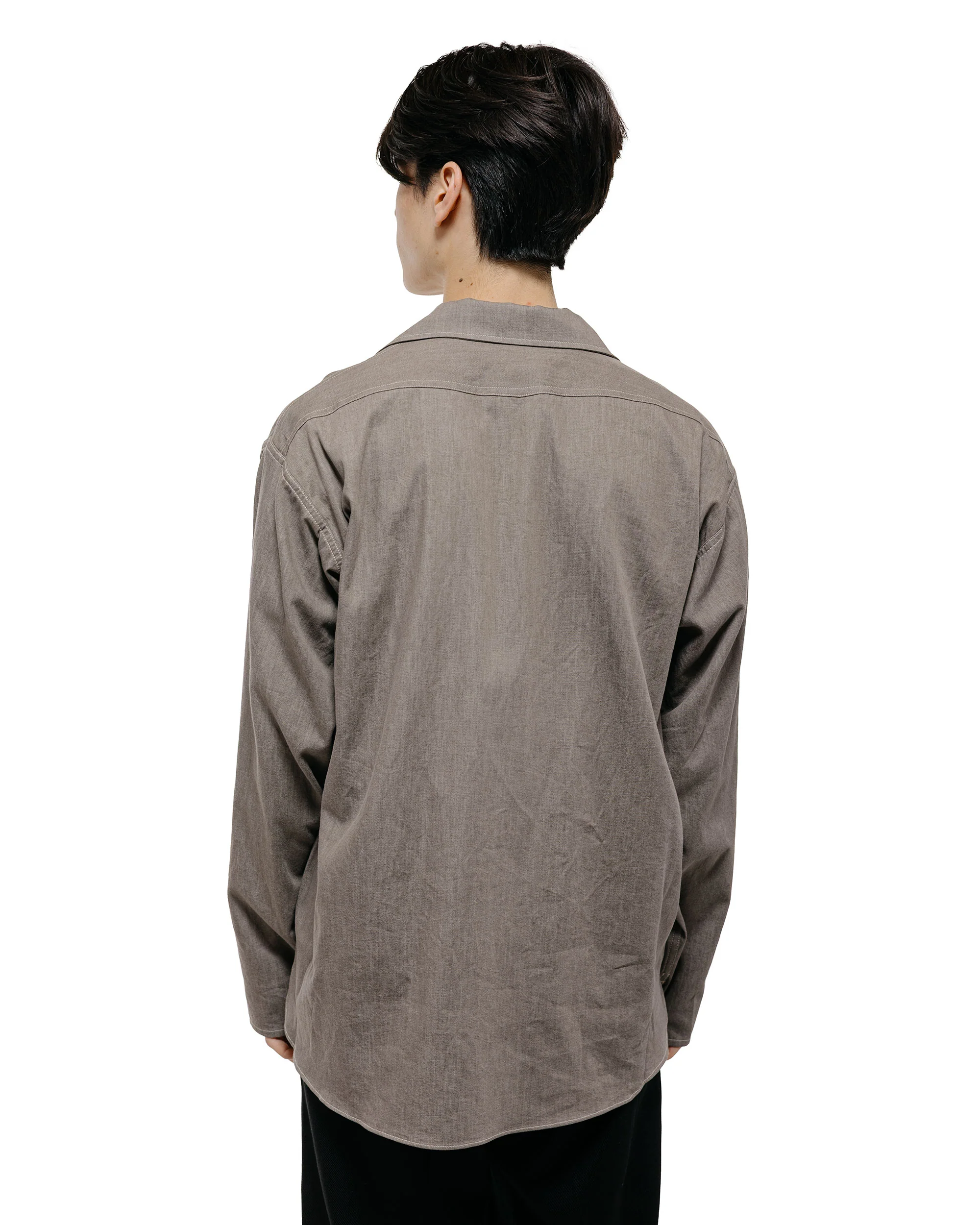 Old Joe Camp Collar Marine Shirts Long Sleeve Nutmeg - Image 4