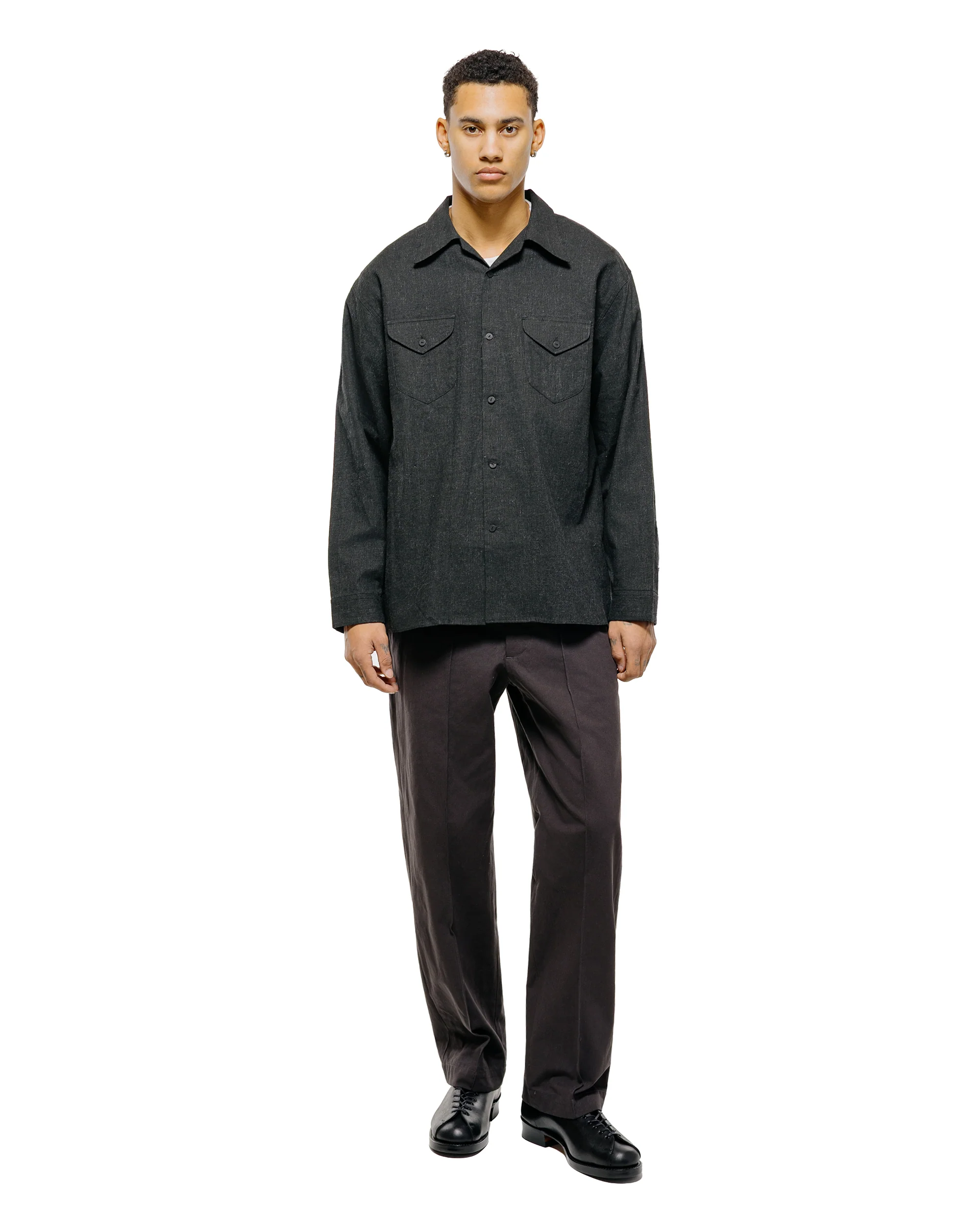 Old Joe Front Tuck Army Trouser Black - Image 4