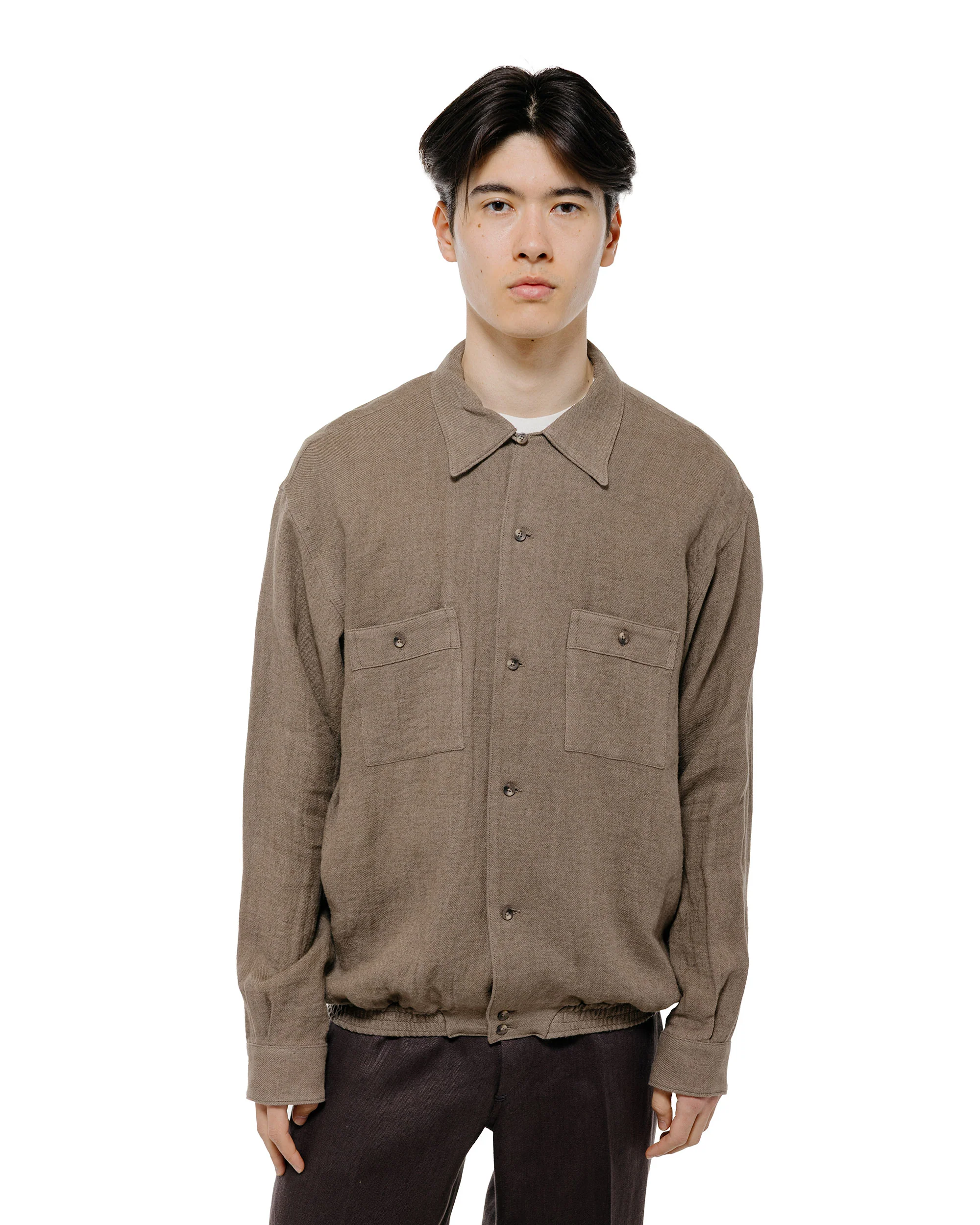 Old Joe Gathered Waist Marlboro Shirts Long Sleeve Dune - Image 2