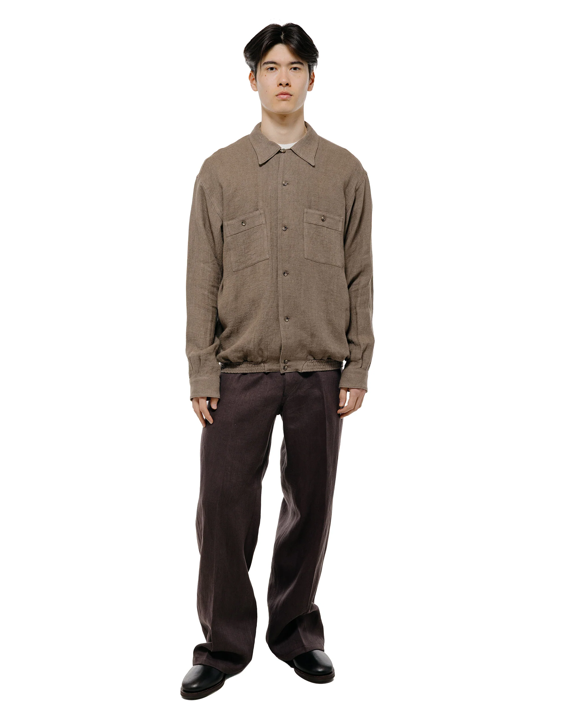 Old Joe Gathered Waist Marlboro Shirts Long Sleeve Dune - Image 5