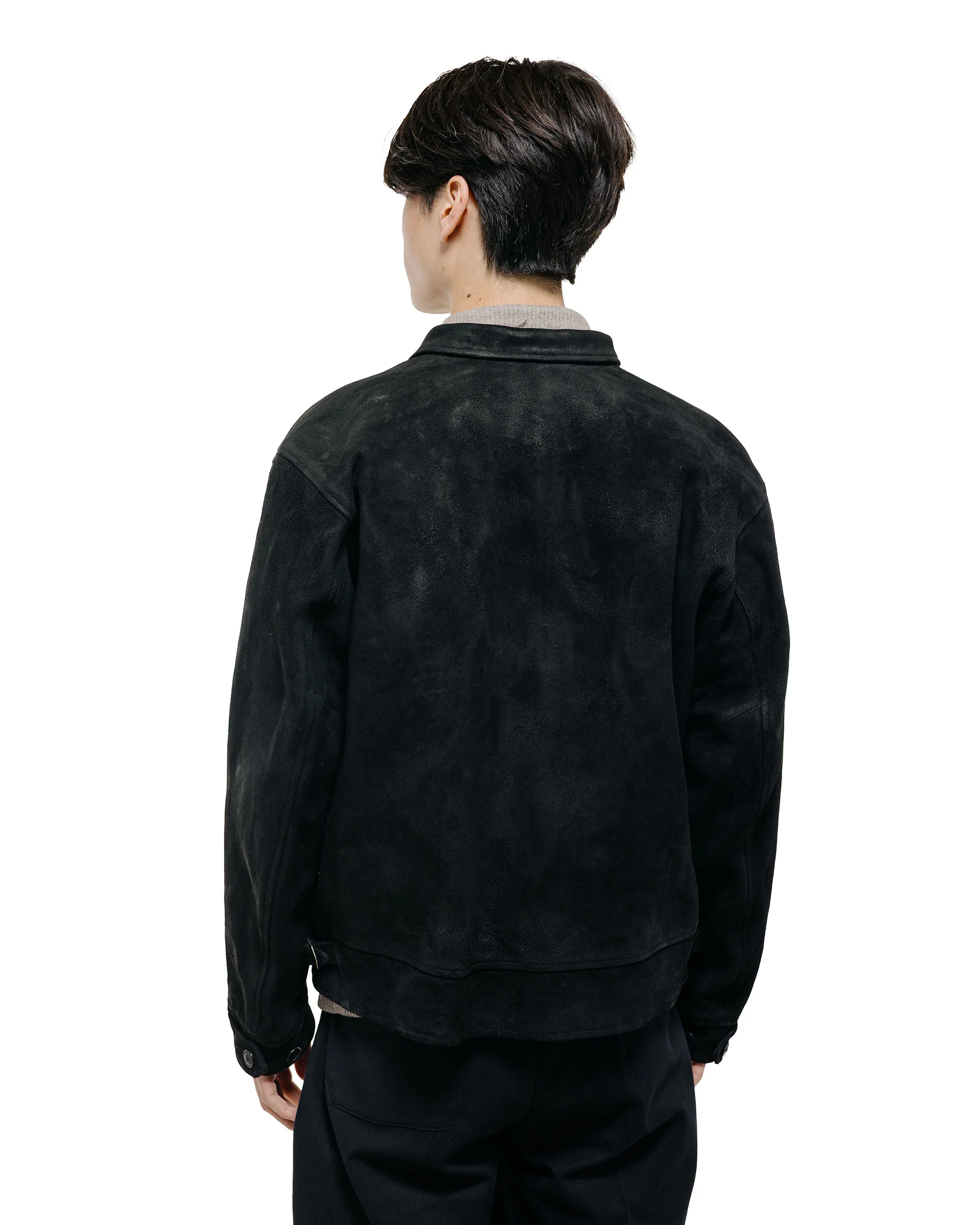 Old Joe Patina Horse-Hide Cossack Jacket Rough Out Patina Black - Image 4