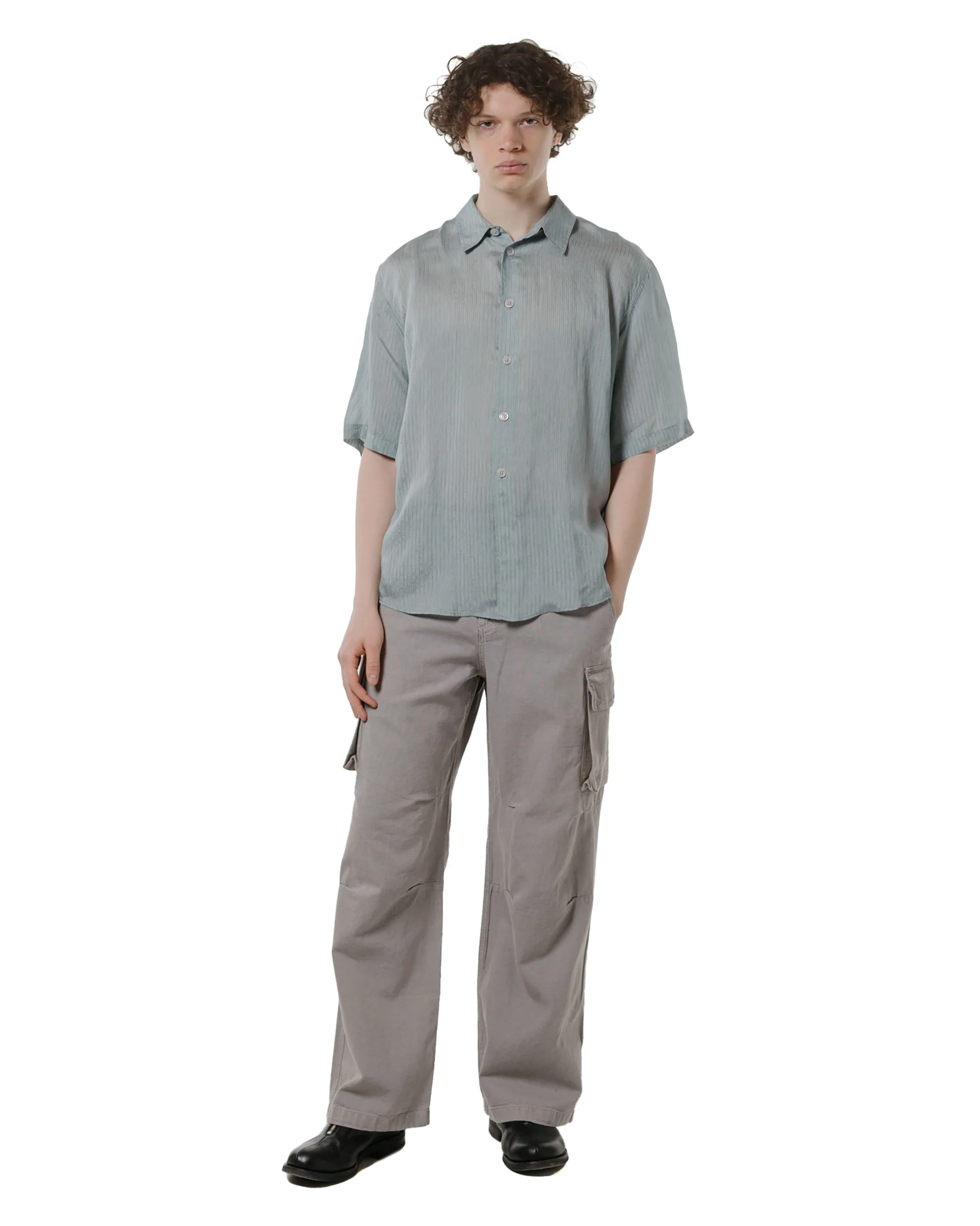 Our Legacy Beyond Shirt Shortsleeve Geo Stripe Ceremonial Viscose - Image 4