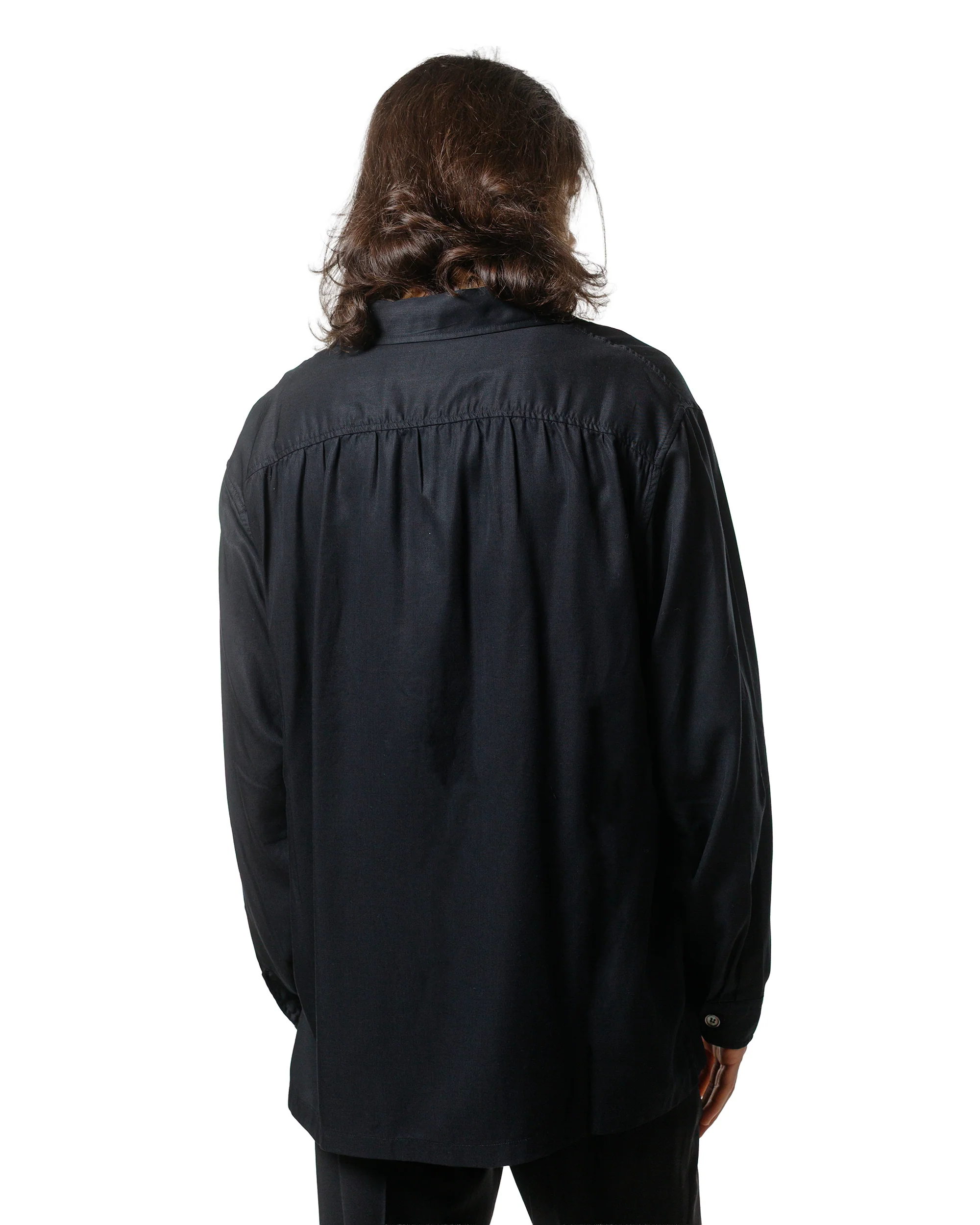 Our Legacy Every Shirt Draping Black Lyocell - Image 3
