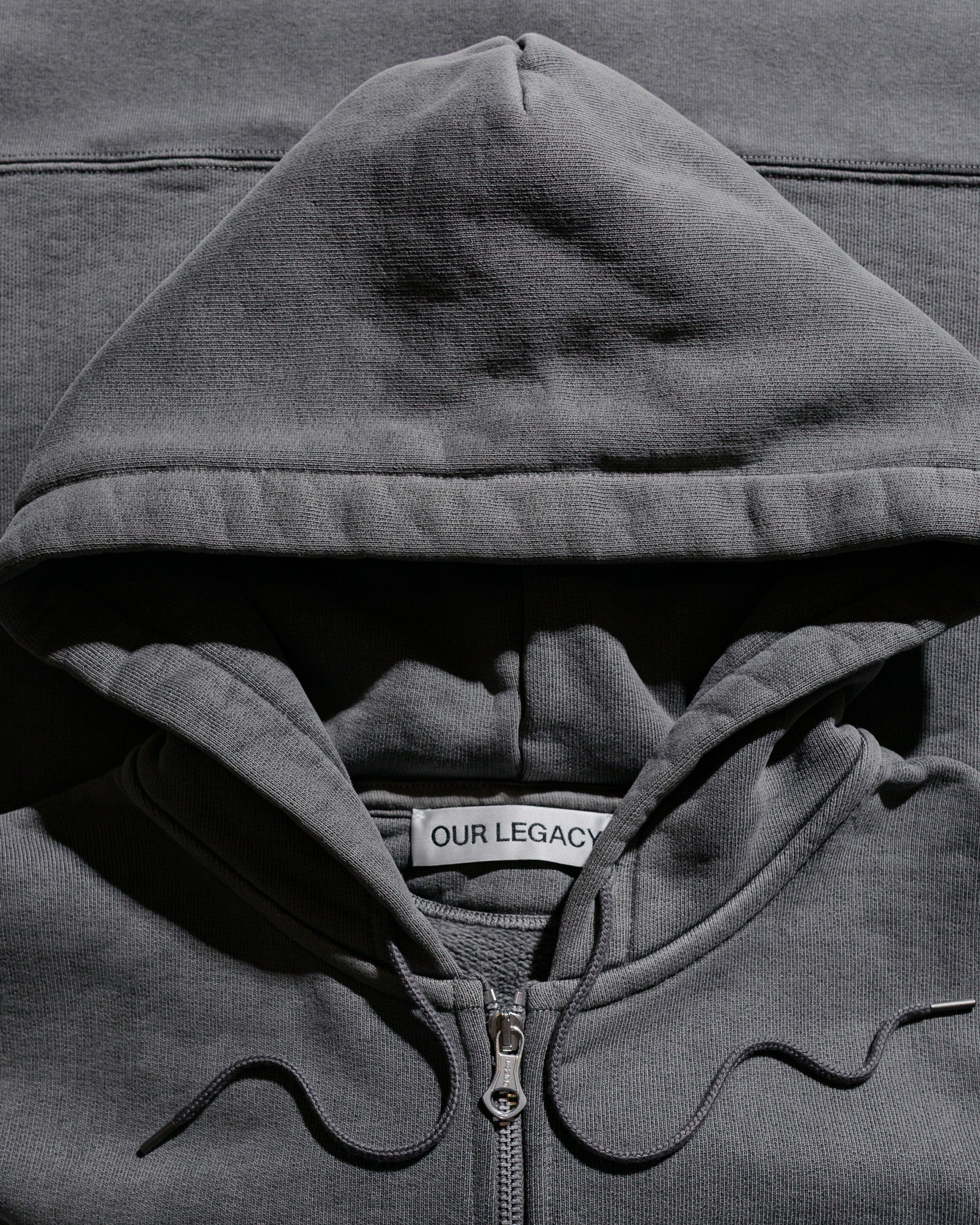 Our Legacy Rascal Hood Worn Black Hefty Fleece - Image 5
