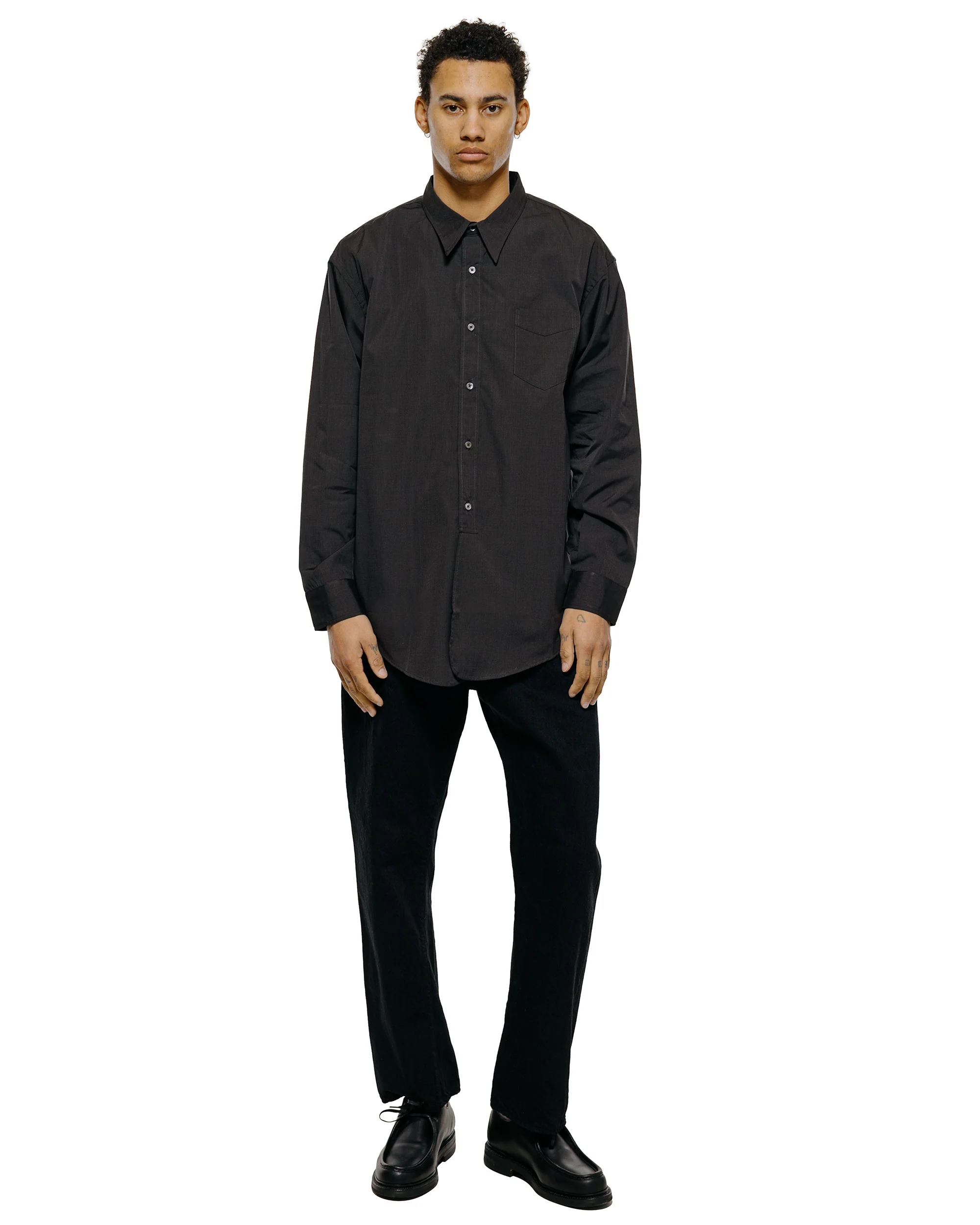 Phigvel Classic Long Dress Shirt Charcoal - Image 4