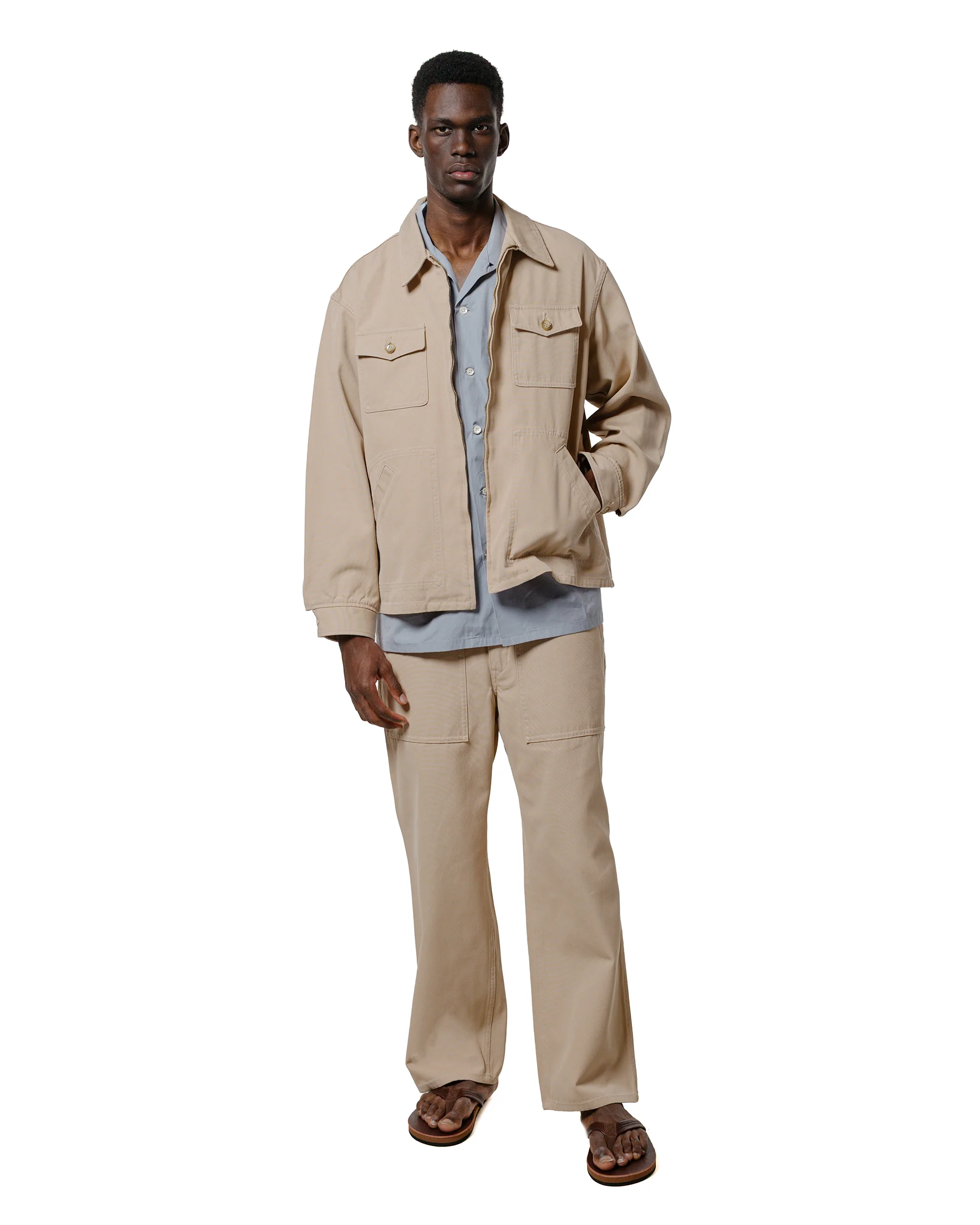 Phigvel Duck Cloth Workaday Jacket Cream - Image 4