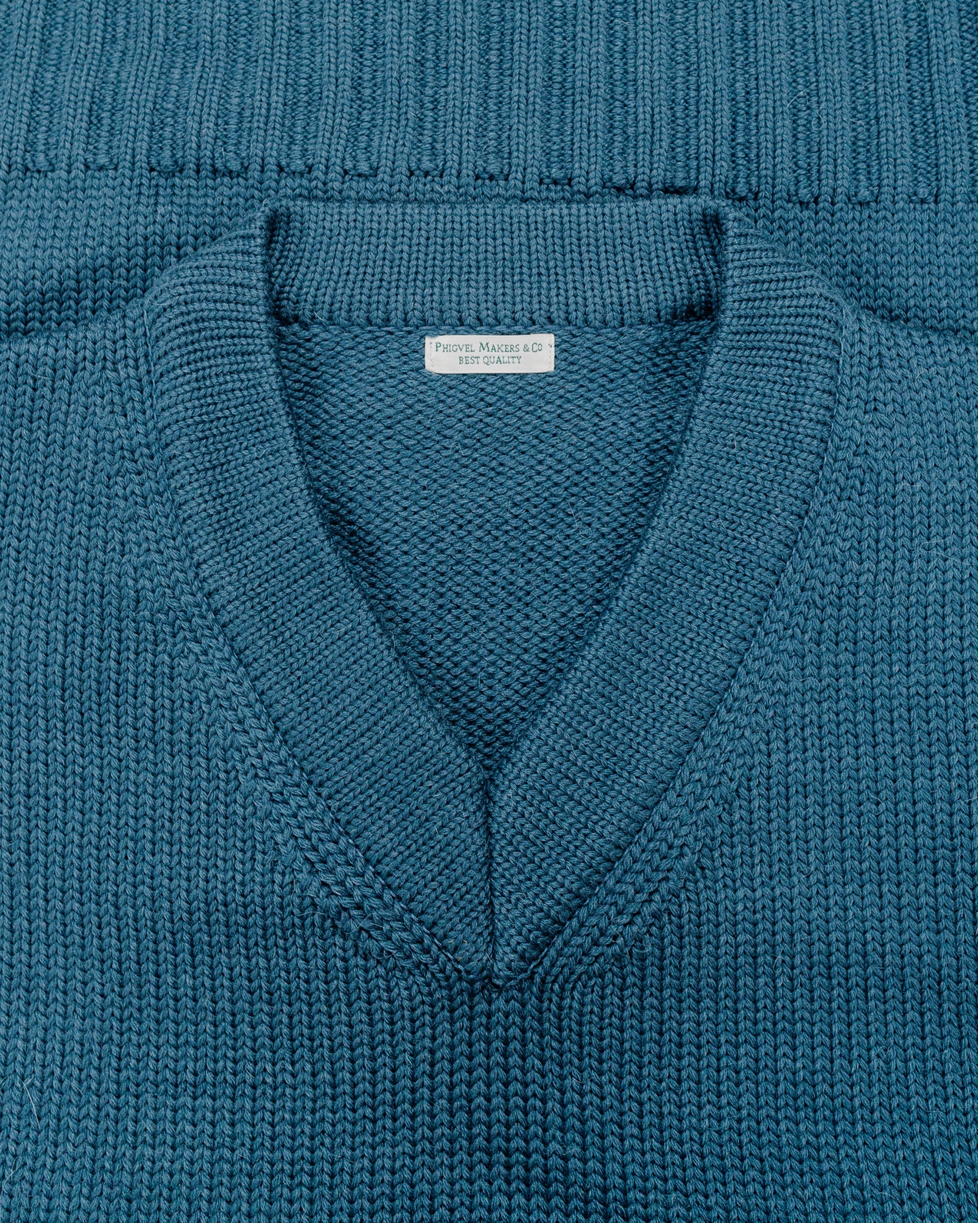 Phigvel Goodman's V Neck Sweater Cerulean - Image 5