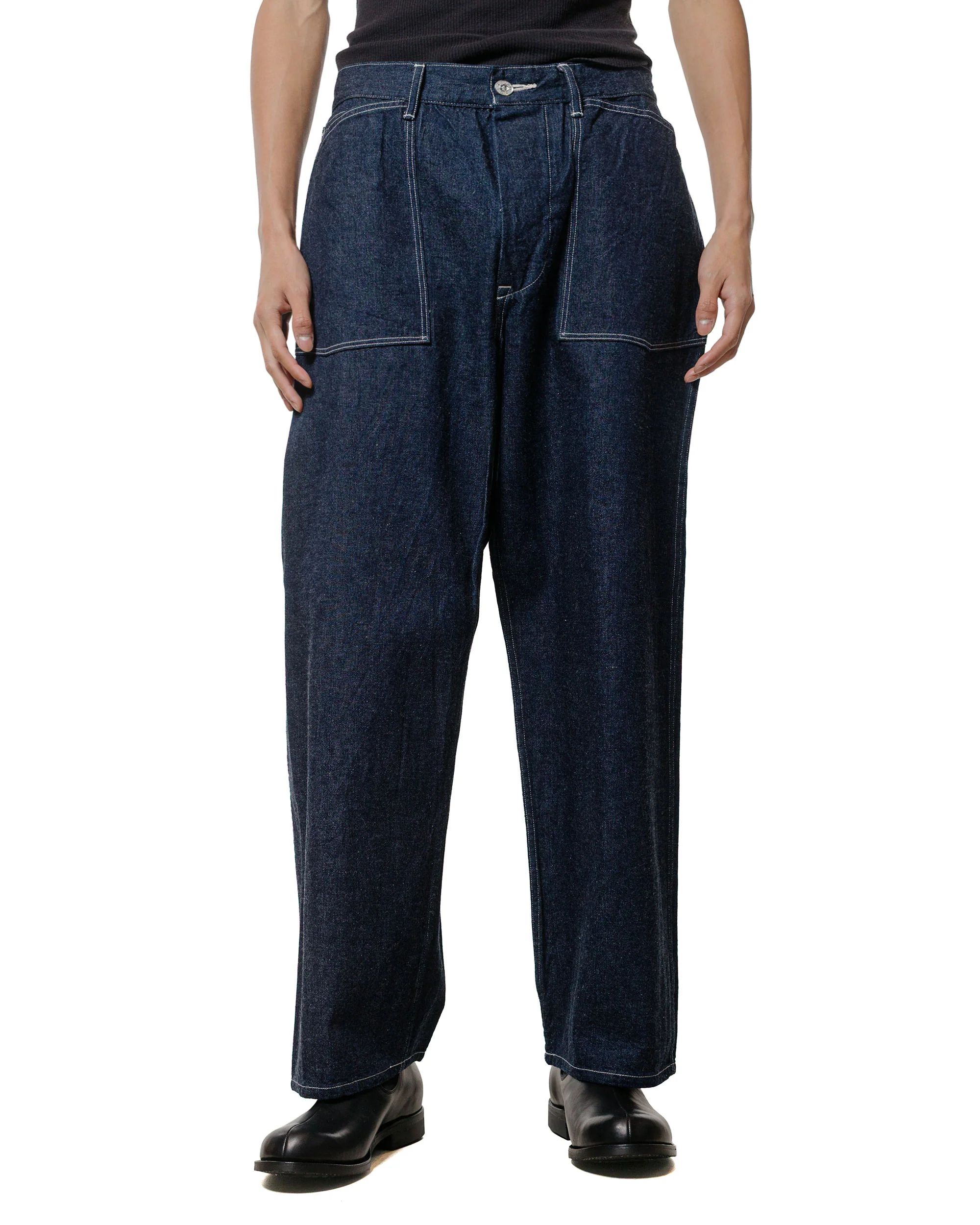 Phigvel Mil Denim Fatigue Trousers Indigo - Image 2