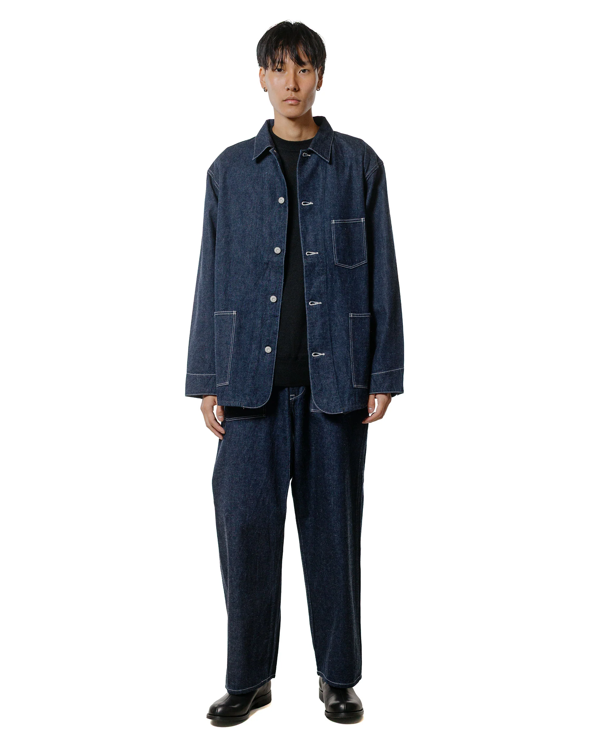 Phigvel Mil Denim Fatigue Trousers Indigo - Image 4