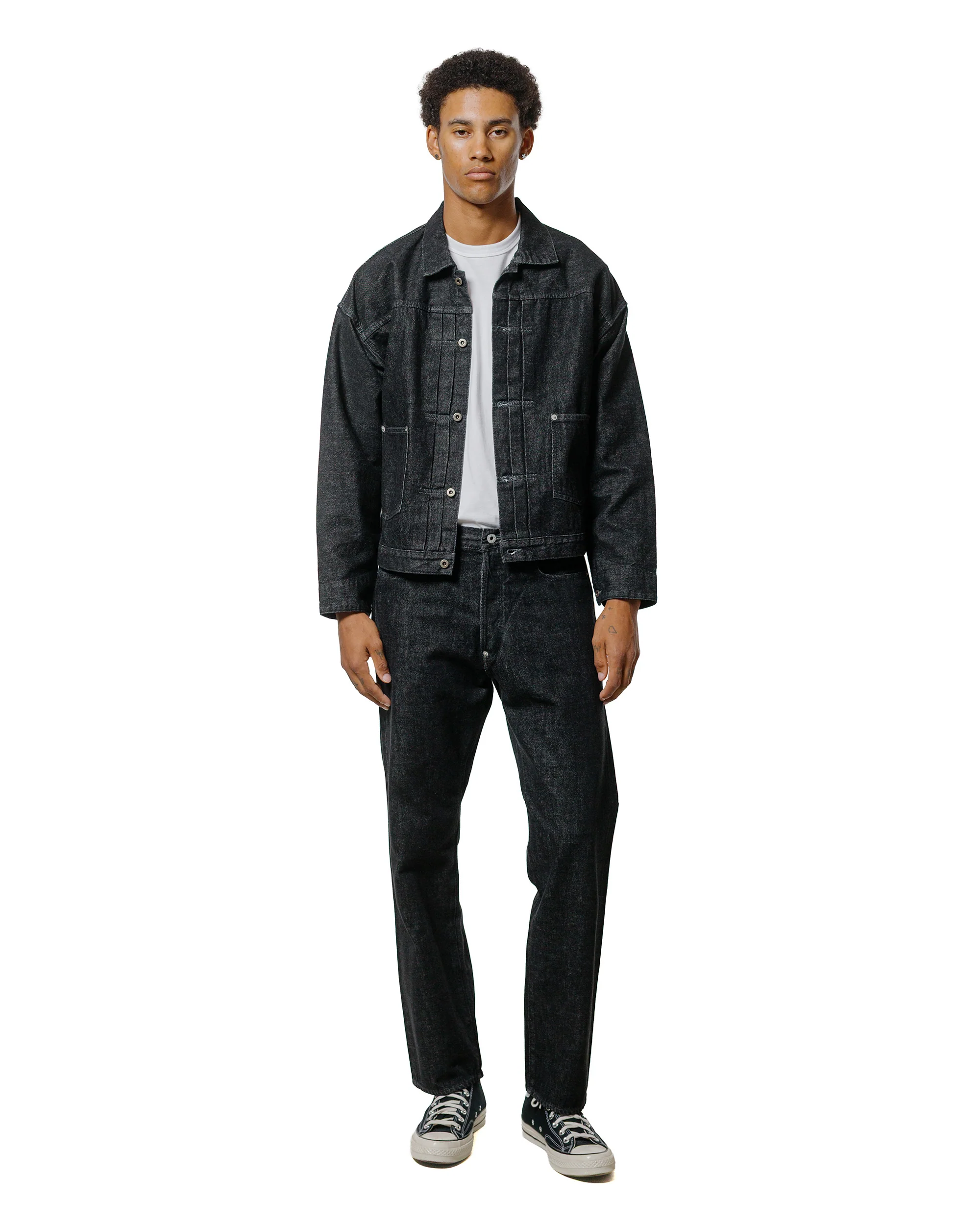 Post O'Alls No.10 Five Pocket 12.oz Denim Black Deep Wash - Image 4