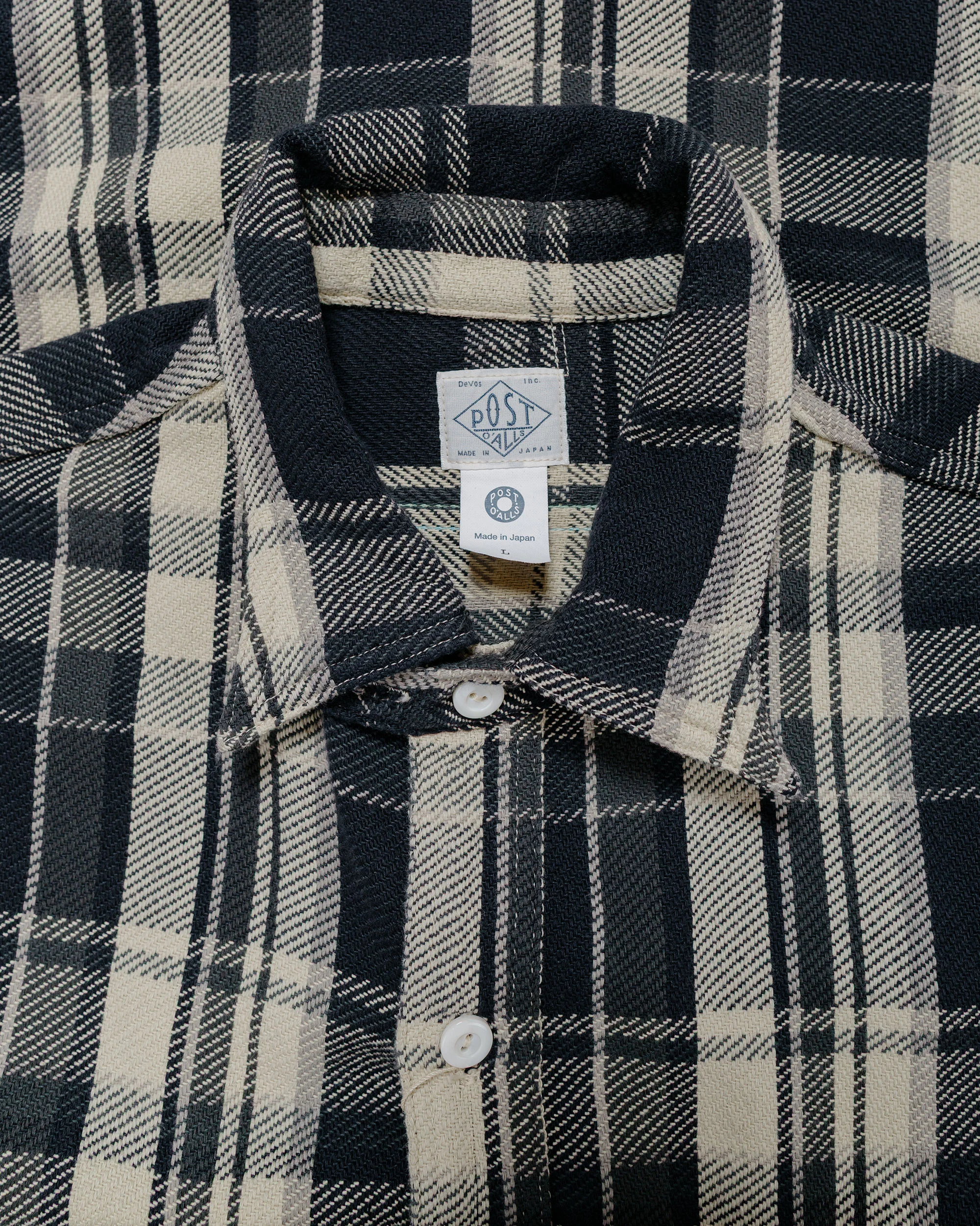 Post O'Alls St. Louis Cotton Flannel Plaid Grey - Image 5