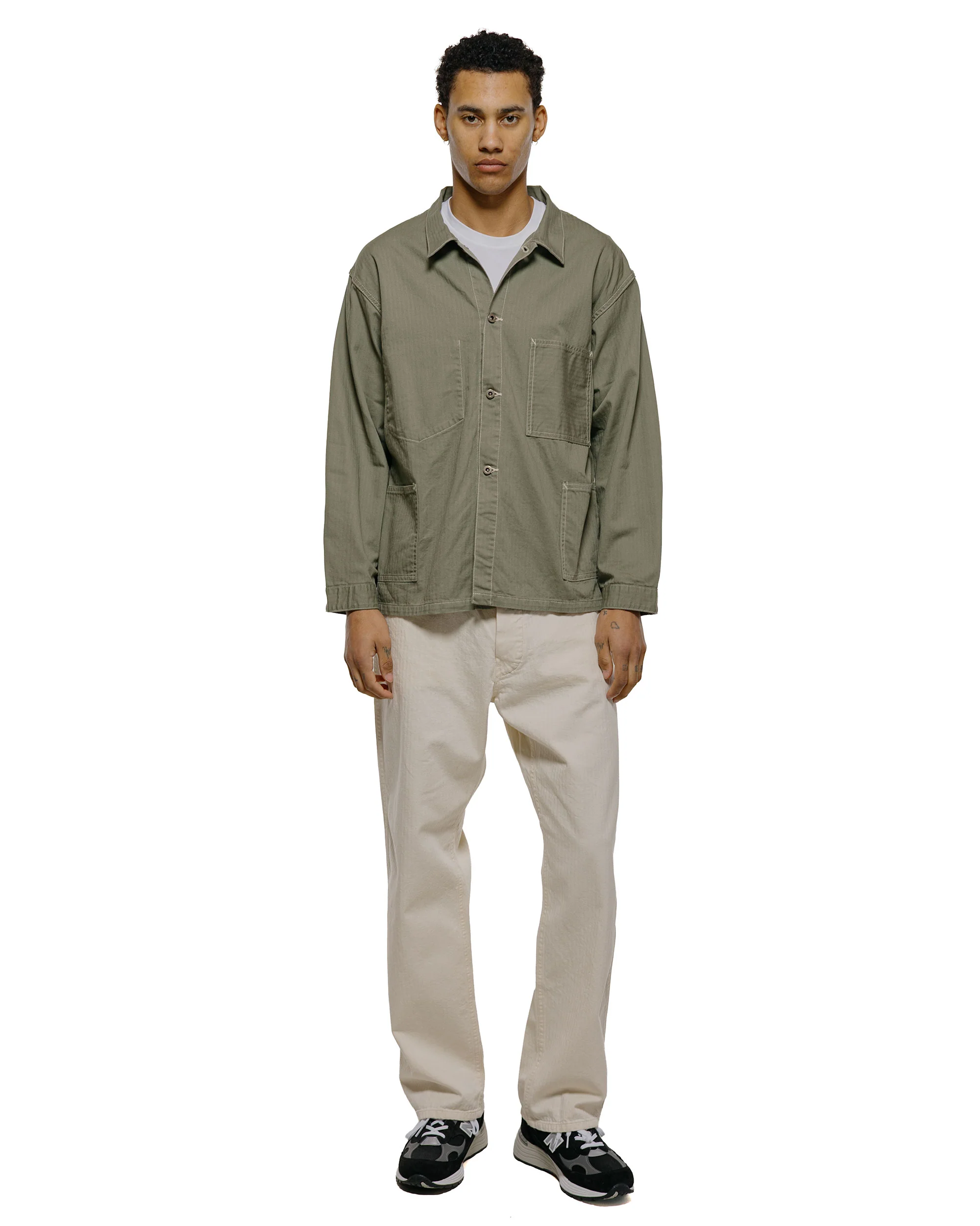 Post O'Alls USMC 1930s Utility Jacket Mini HBT Sage - Image 4
