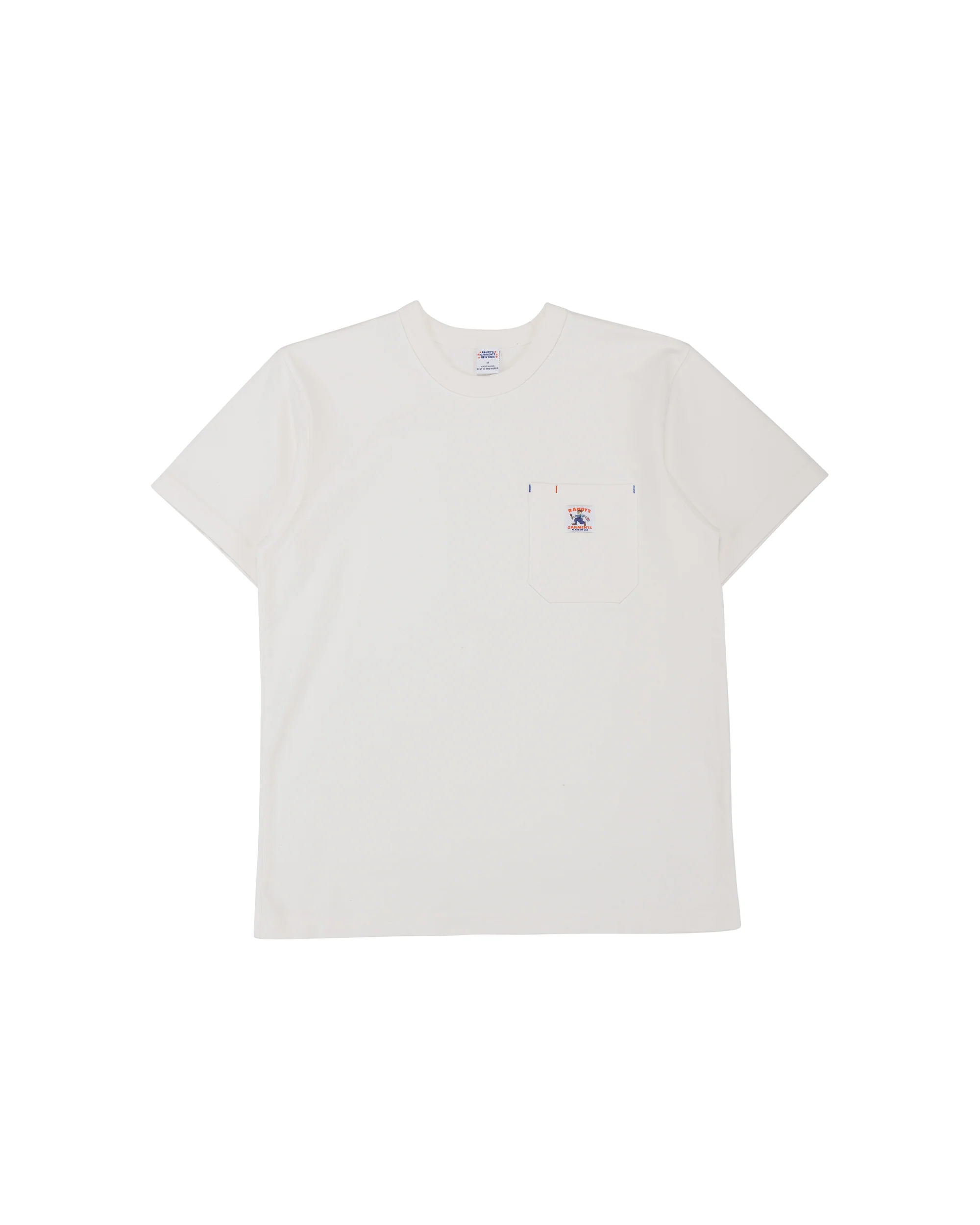 Randy's Garments Heavyweight Hammer Pocket Tee White