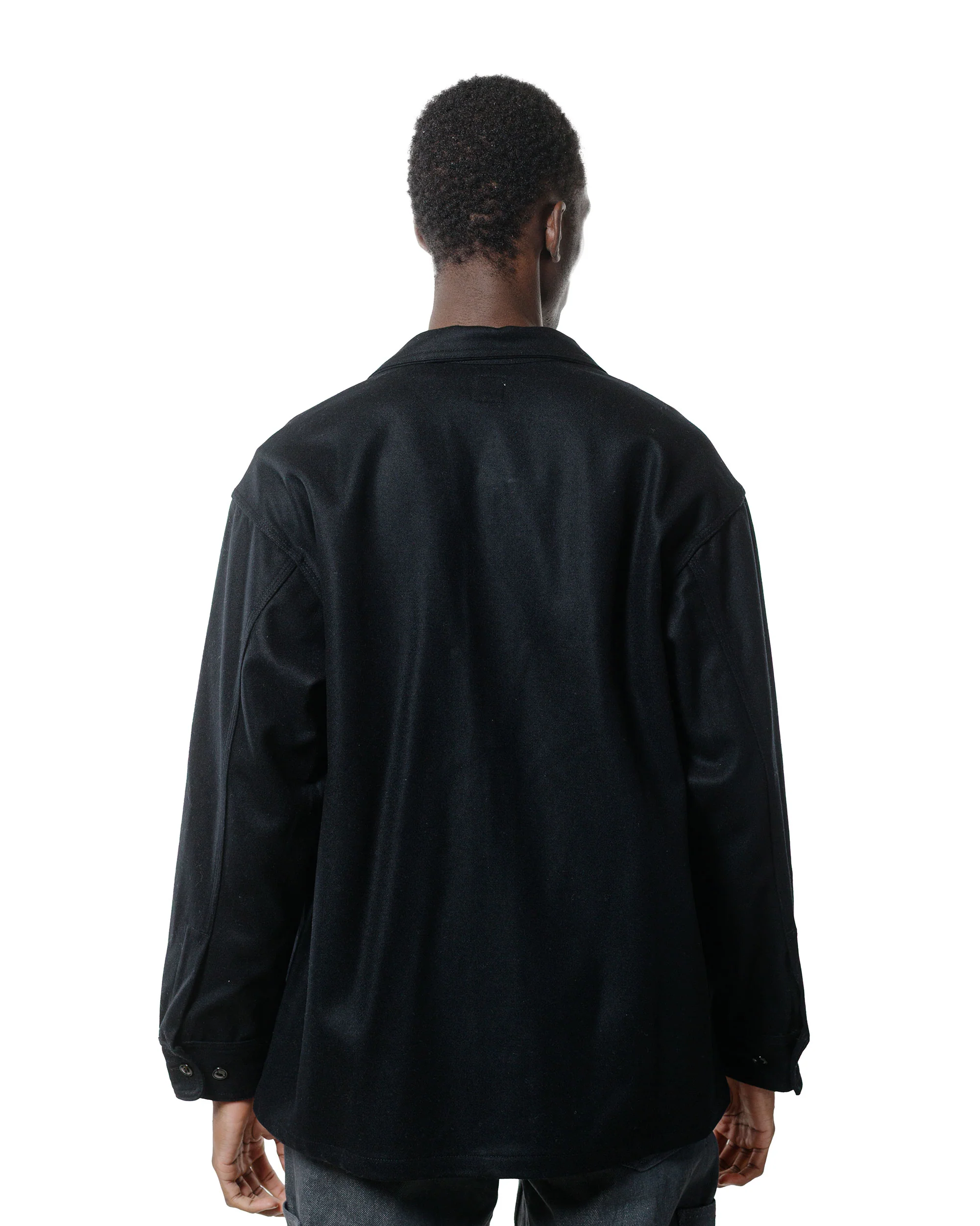 Randy's Garments Over Shirt Black Heavy Melton Wool - Image 3
