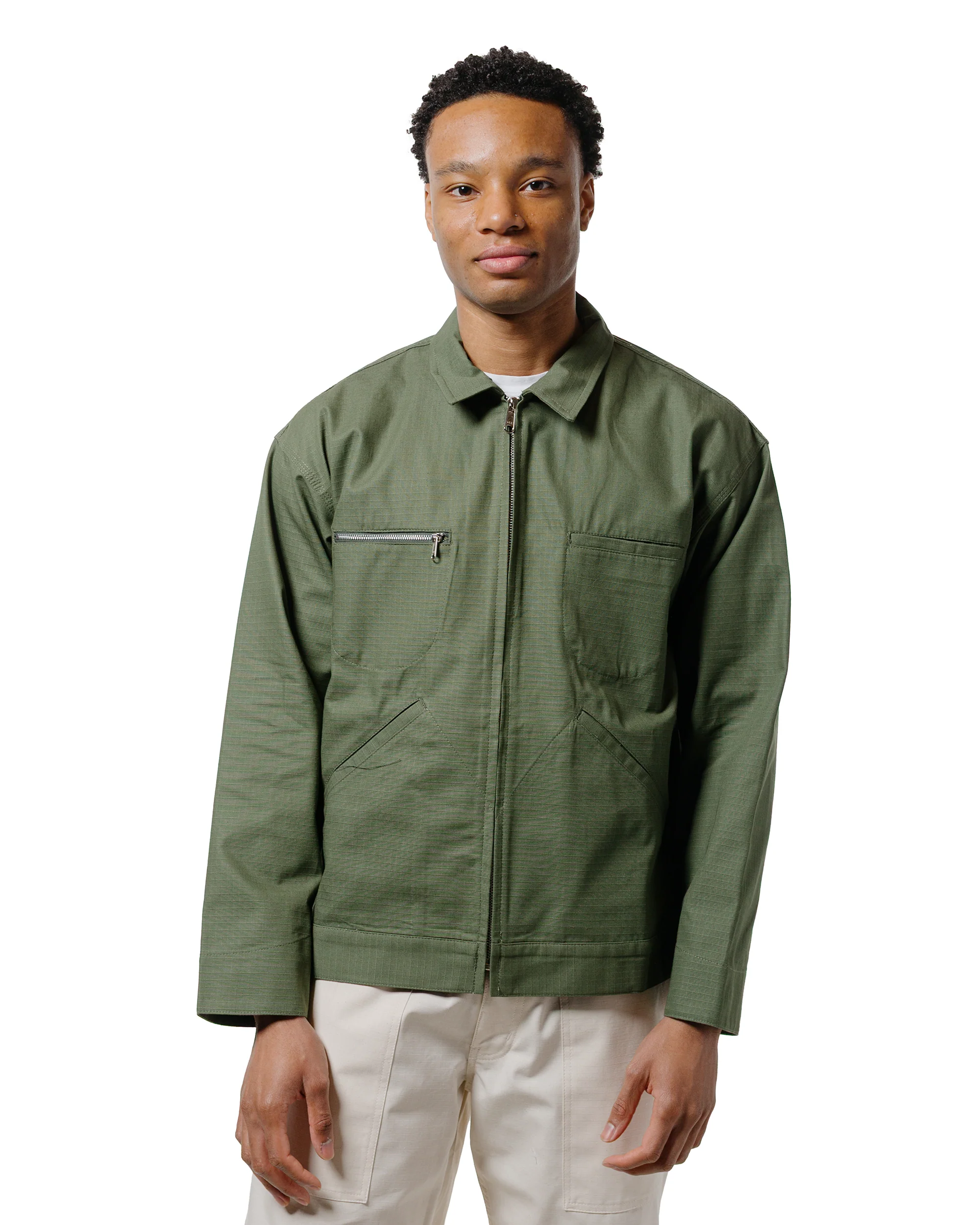 Randy's Garments Service Jacket Cotton Ripstop Olive - Image 2
